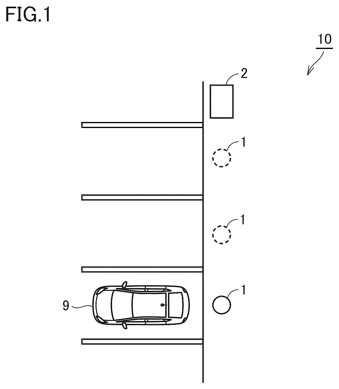 Patent US12304338 — Vehicle charging system and method of controlling vehicle charging system — Figure 1