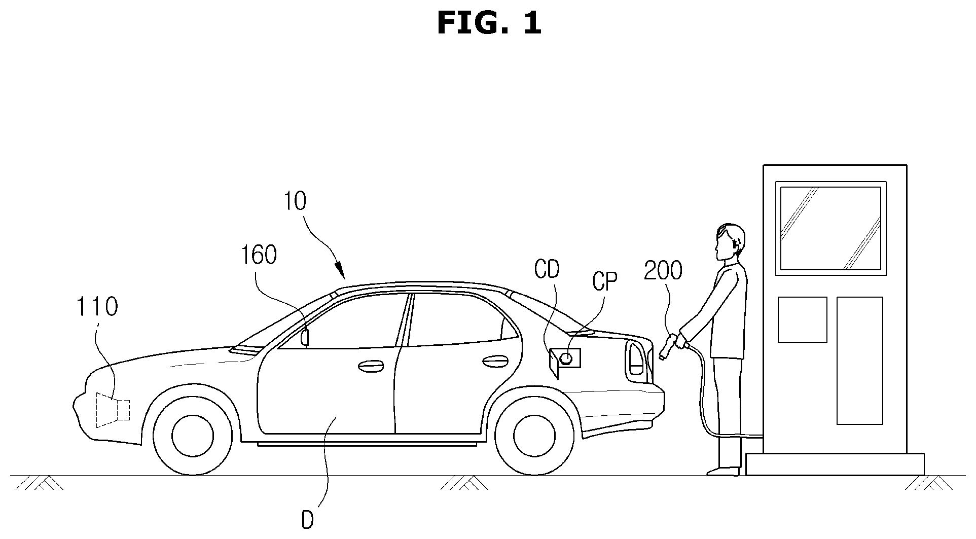 Patent US12304341 — Vehicle with charging progress notification and method of controlling the same — Figure 1
