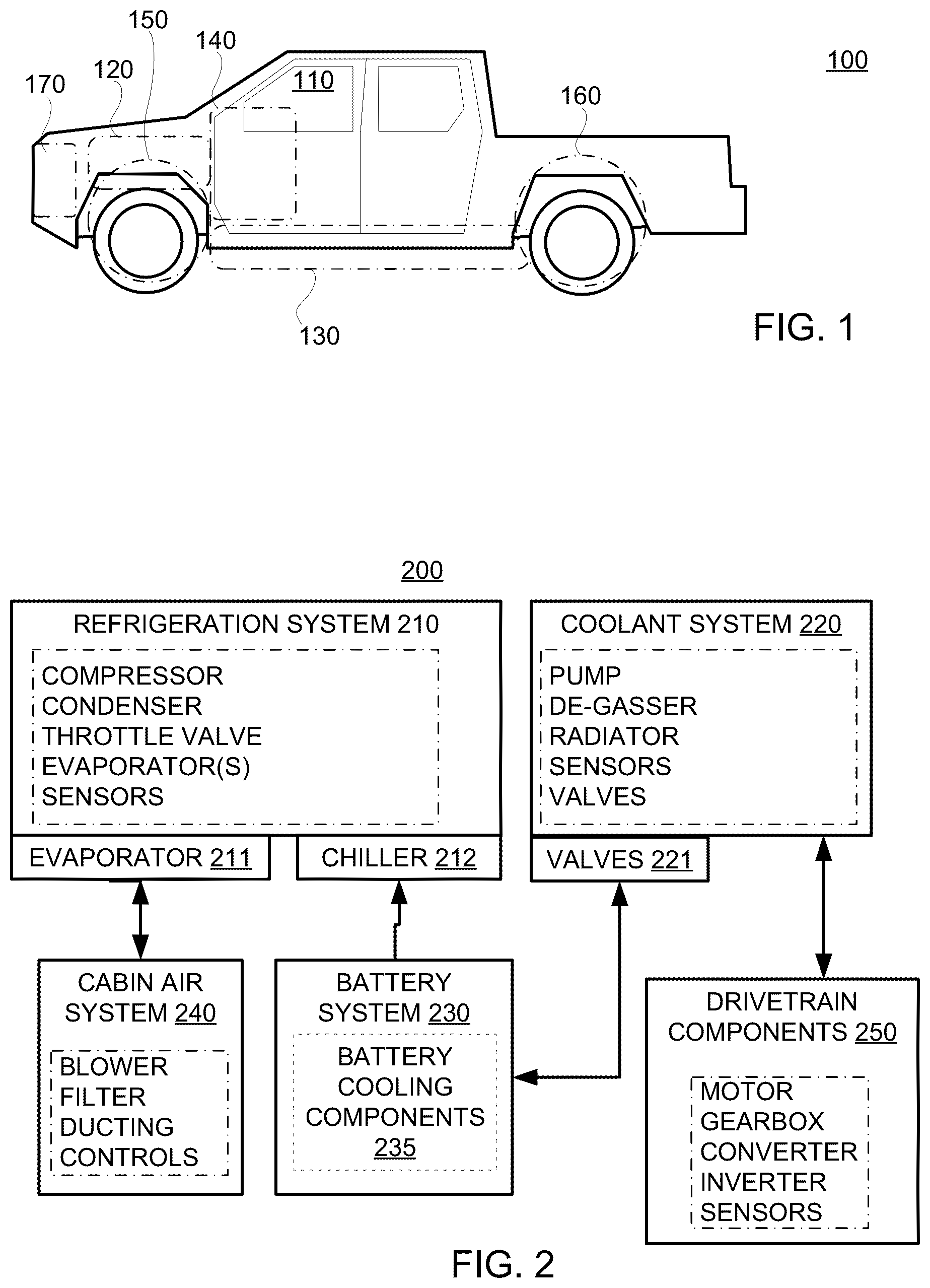 Patent US12304353 — Thermal architecture for providing cooling in electric vehicles — Figure 1
