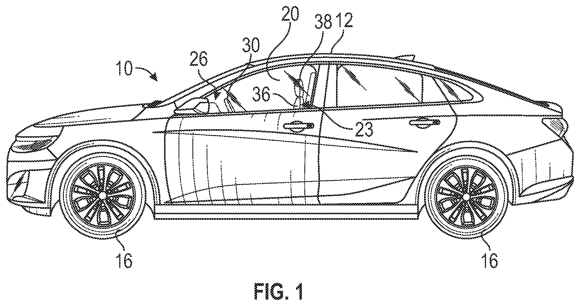 Patent US12304359 — Vehicle seat having a seat base including an adjustable center support — Figure 1