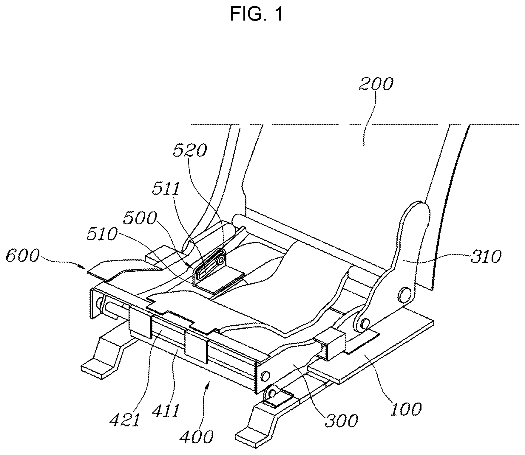 Patent US12304364 — Seat adjustment apparatus for mobility — Figure 1