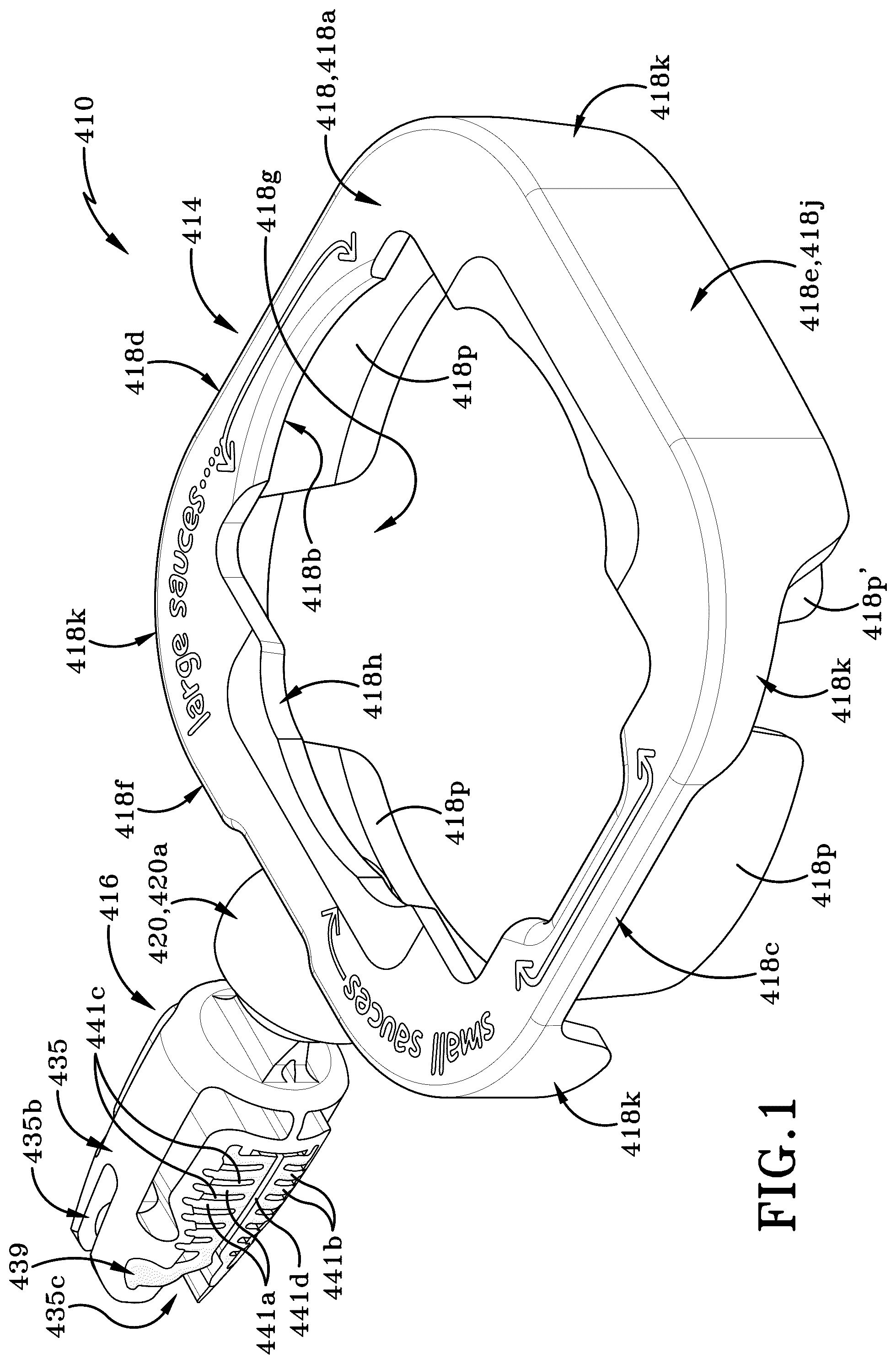 Patent US12304376 Figure 1 – Rotatable condiment holder