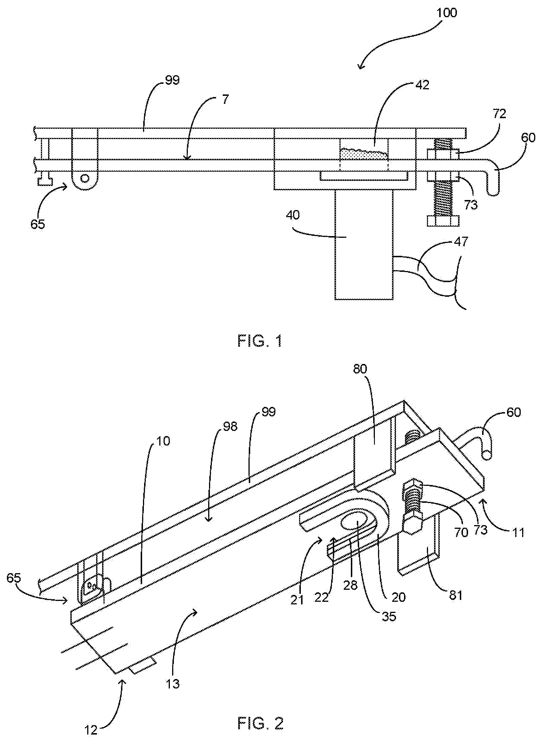 Patent US12304378 — Securing apparatus for flatbed trailer — Figure 1