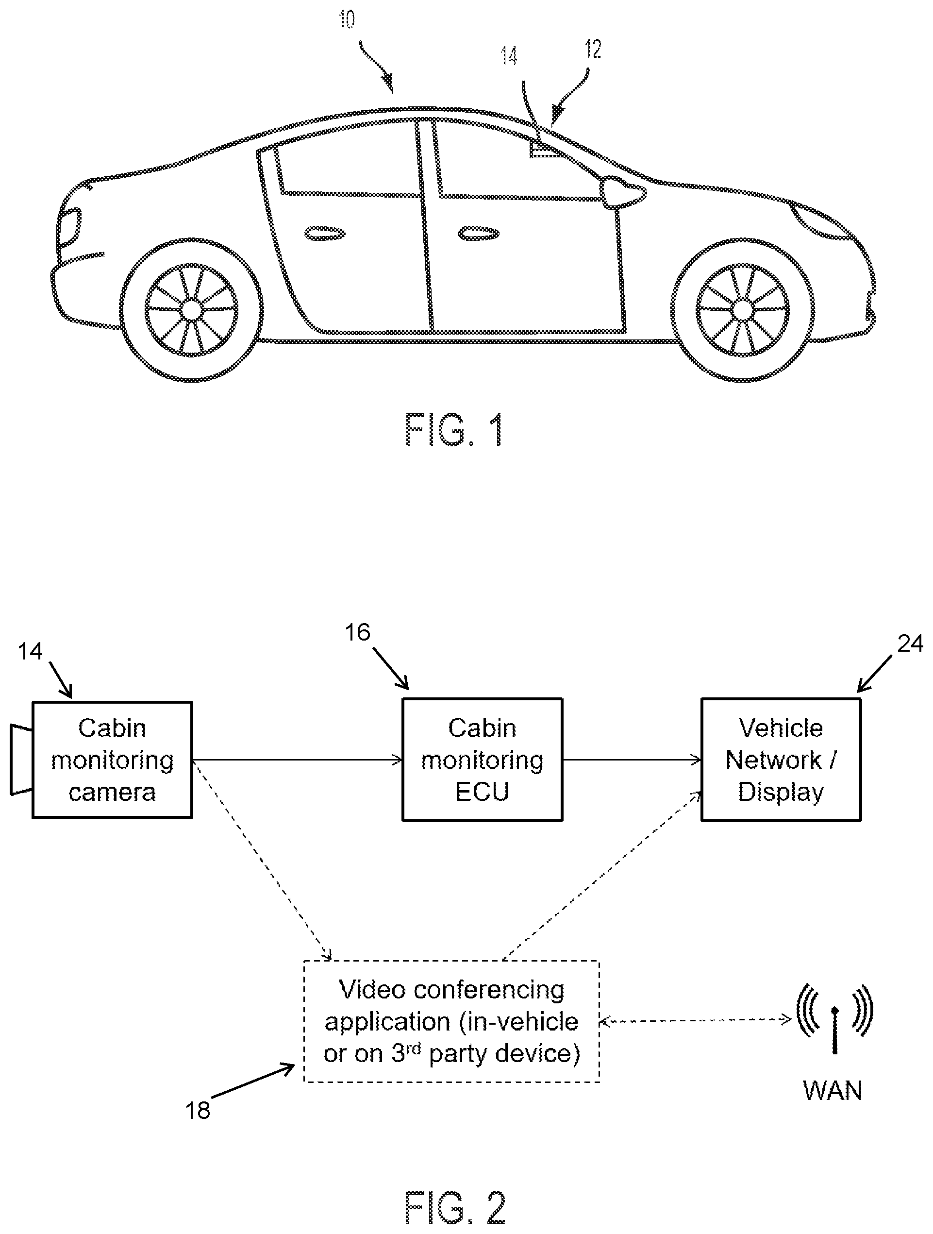 Patent US12304396 — Vehicular driver monitoring system with video-calling function — Figure 1
