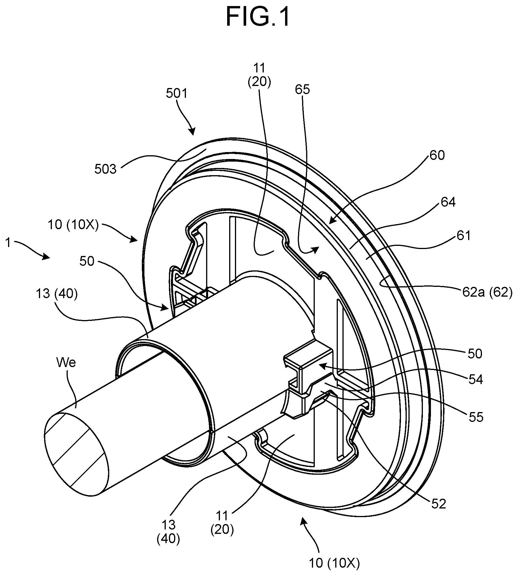 Patent US12304401 — Grommet — Figure 1
