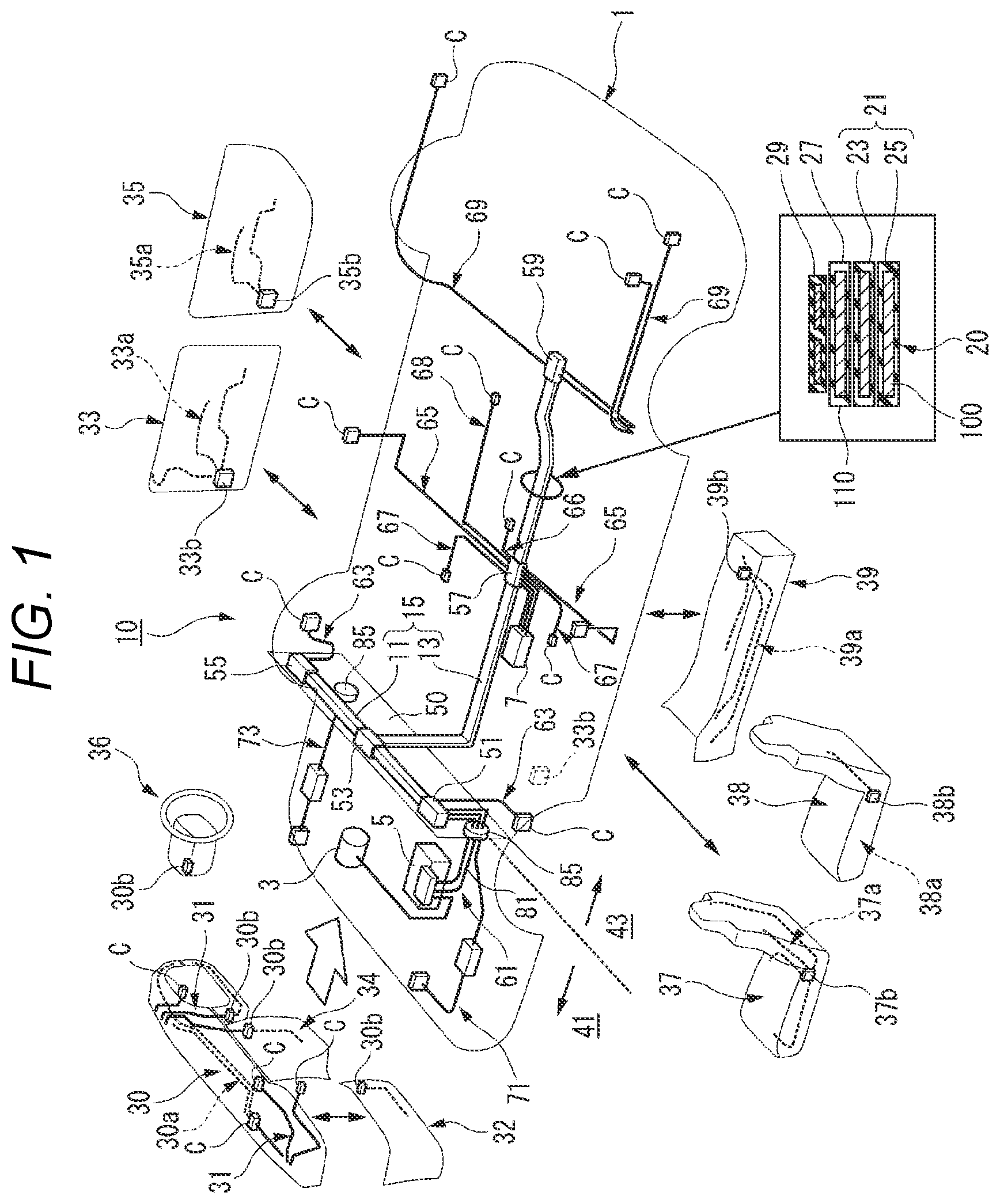 Patent US12304403 — Vehicular circuit body — Figure 1