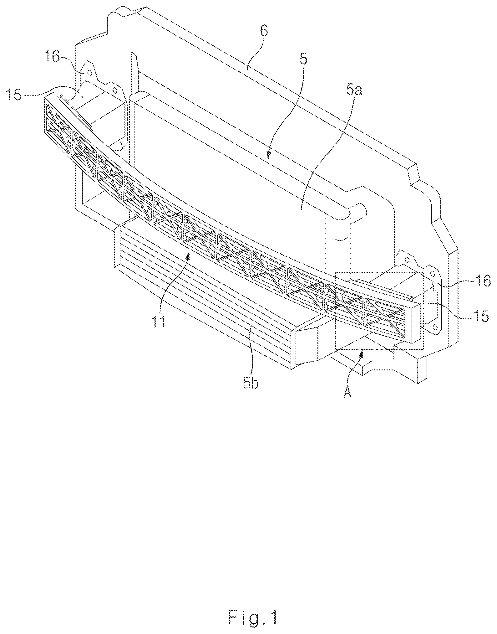 Patent US12304408 Figure 1 – Vehicle front bumper system