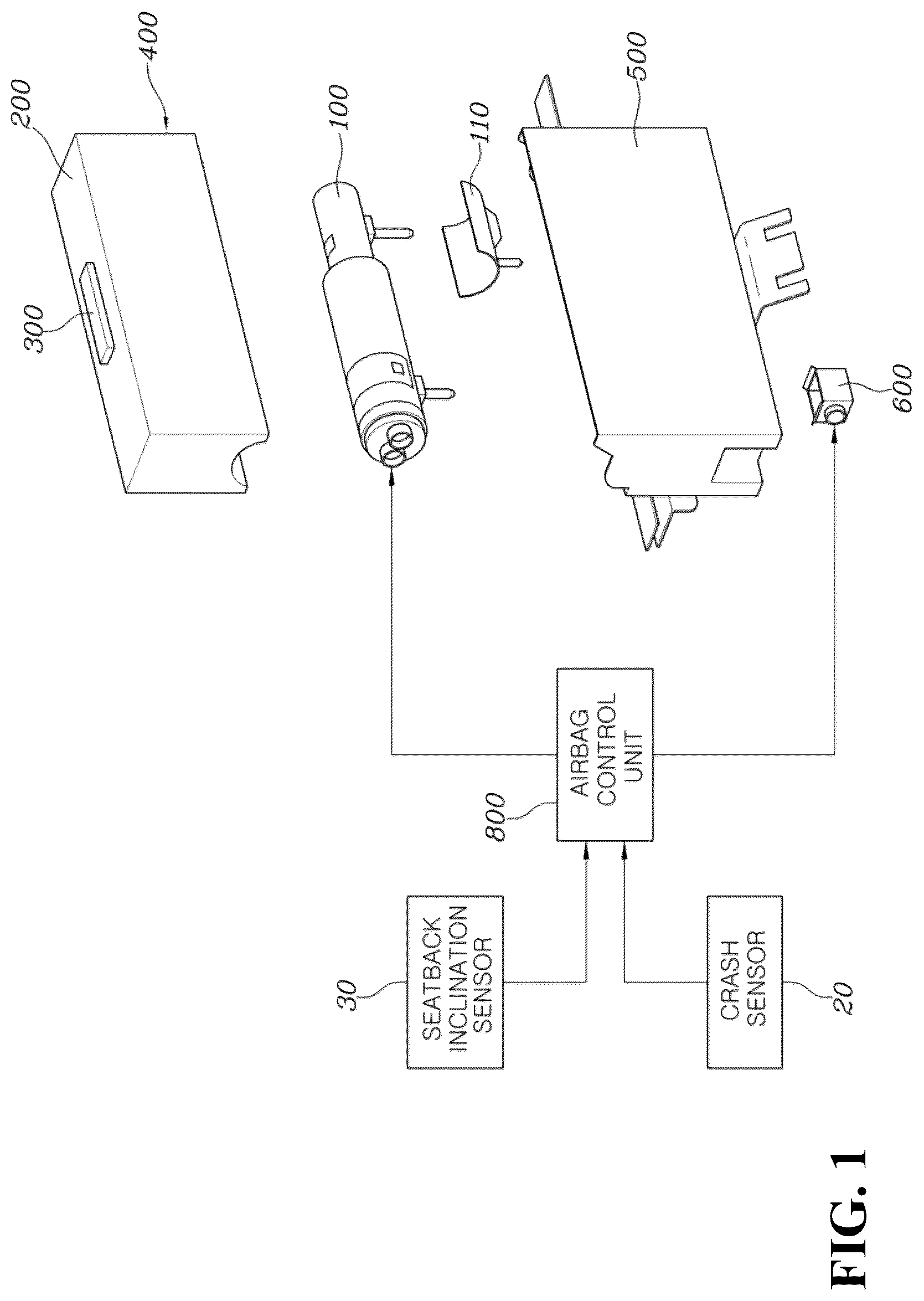 Patent US12304416 — Airbag apparatus for vehicle — Figure 1