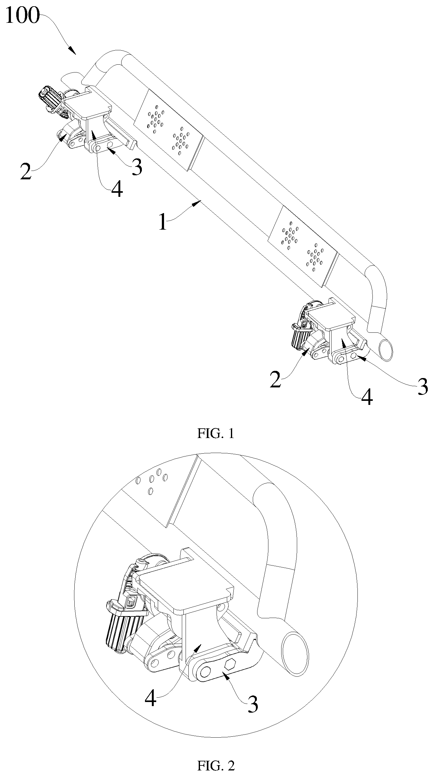 Patent US12304430 — Electric step device and vehicle having same — Figure 1