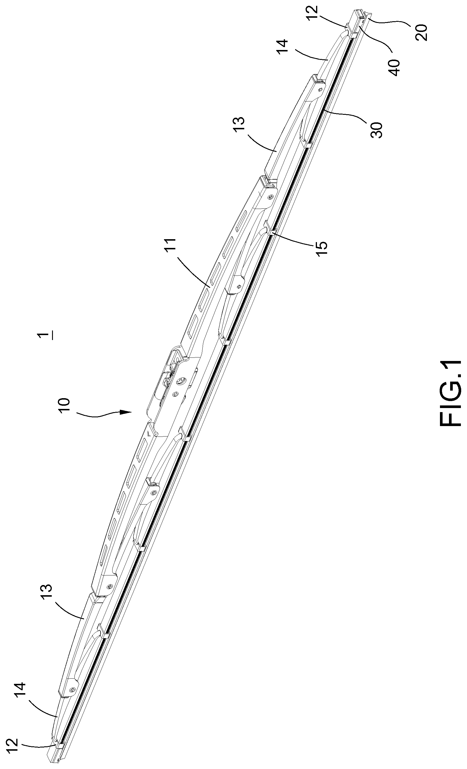 Patent US12304433 — Windshield wiper assembly structure — Figure 1