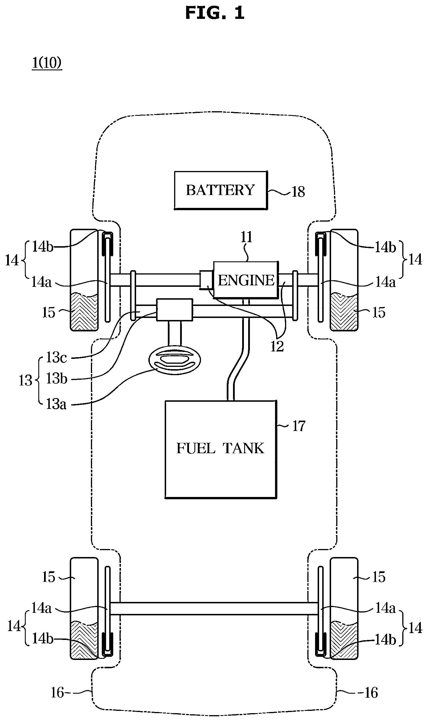 Patent US12304454 Figure 1 – Vehicle and method of controlling vehicle