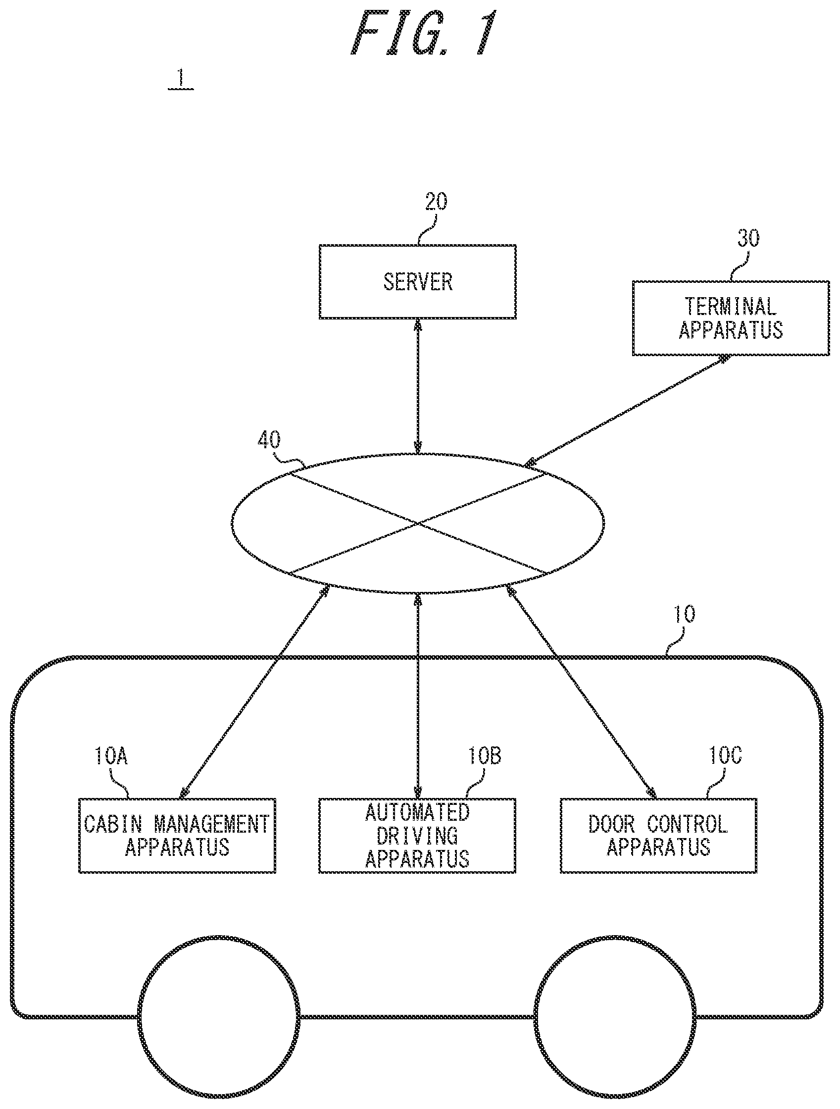 Patent US12304470 — Cabin management apparatus — Figure 1
