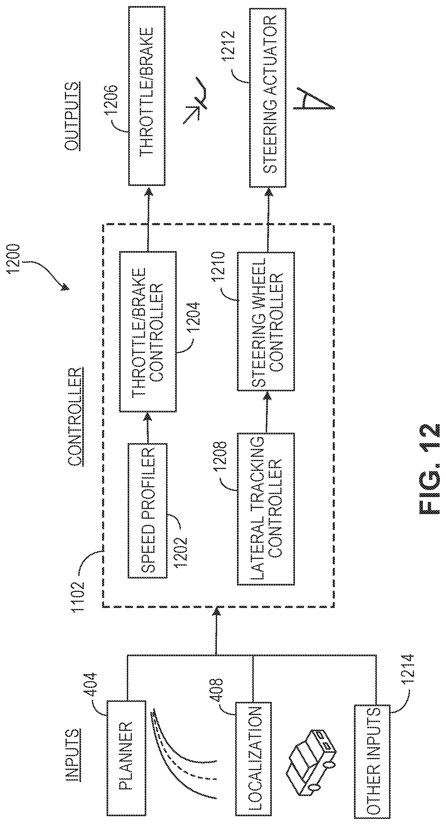 Patent US12304486 Figure 12 – Brake arbitration