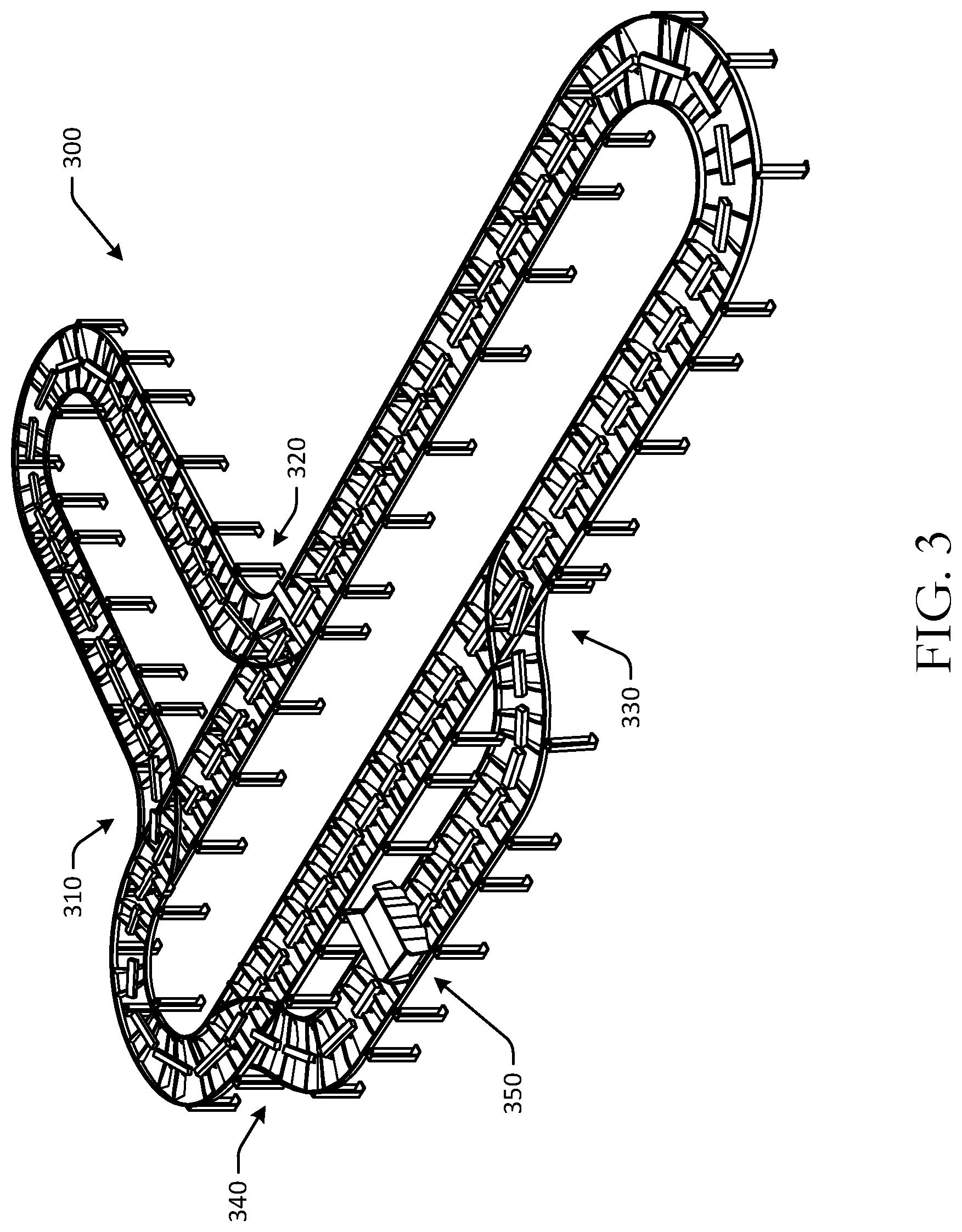 Patent US12304533 Figure 3 – Removal and replacement of container shuttles from rail tracks