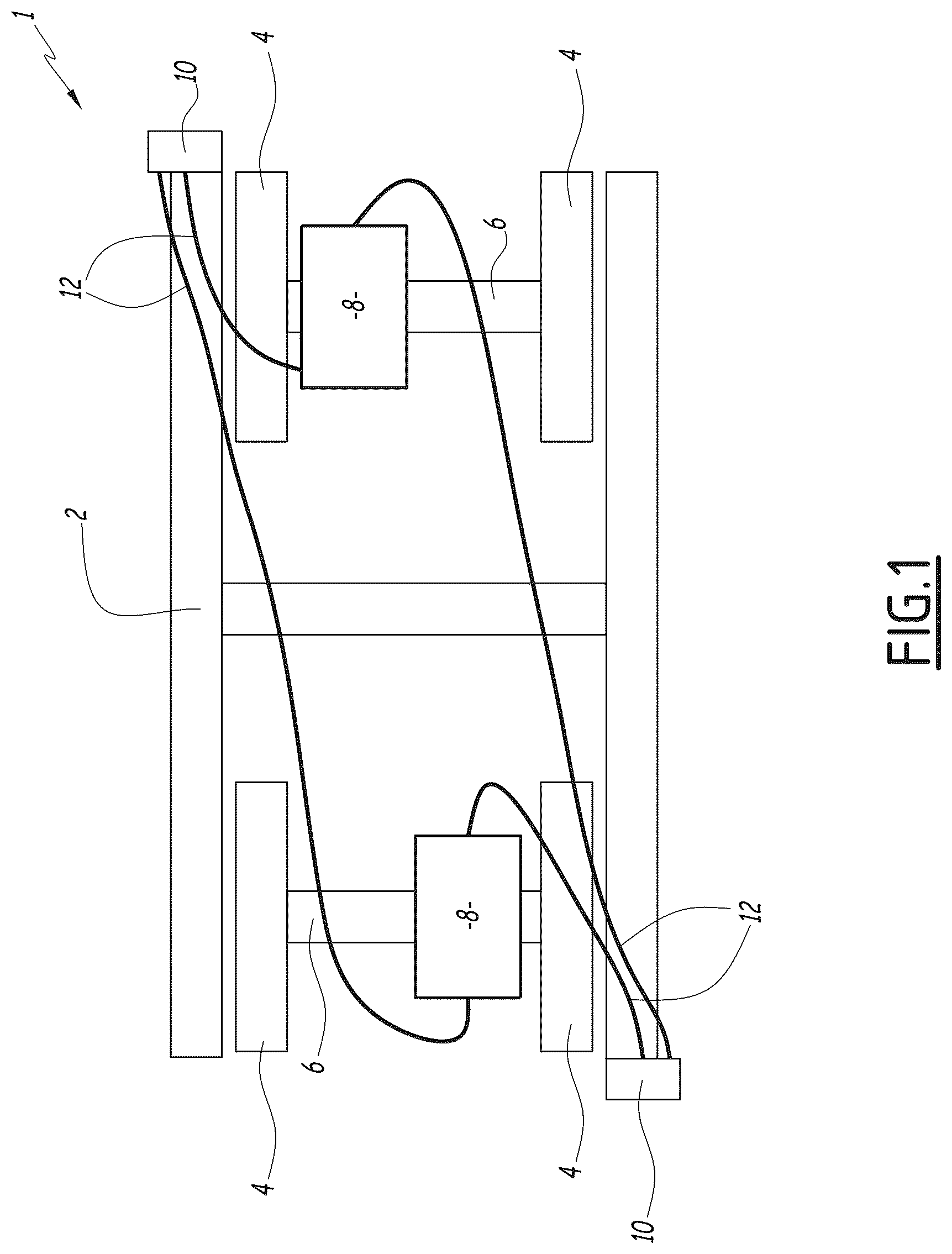 Patent US12304535 — Unlocking system, bogie comprising such a system and associated manufacturing method — Figure 1