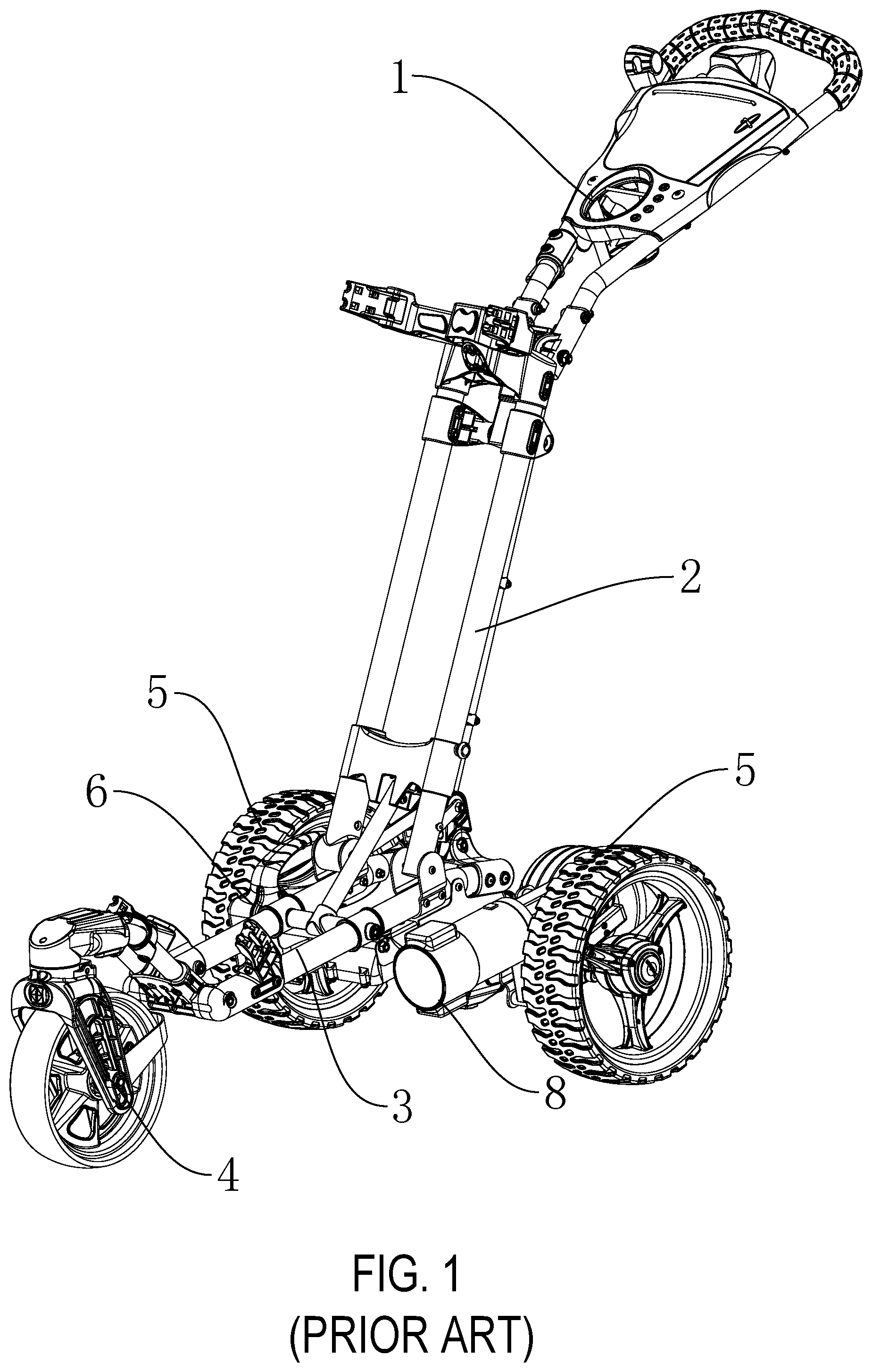 Patent US12304545 — Electric golf trolley — Figure 1