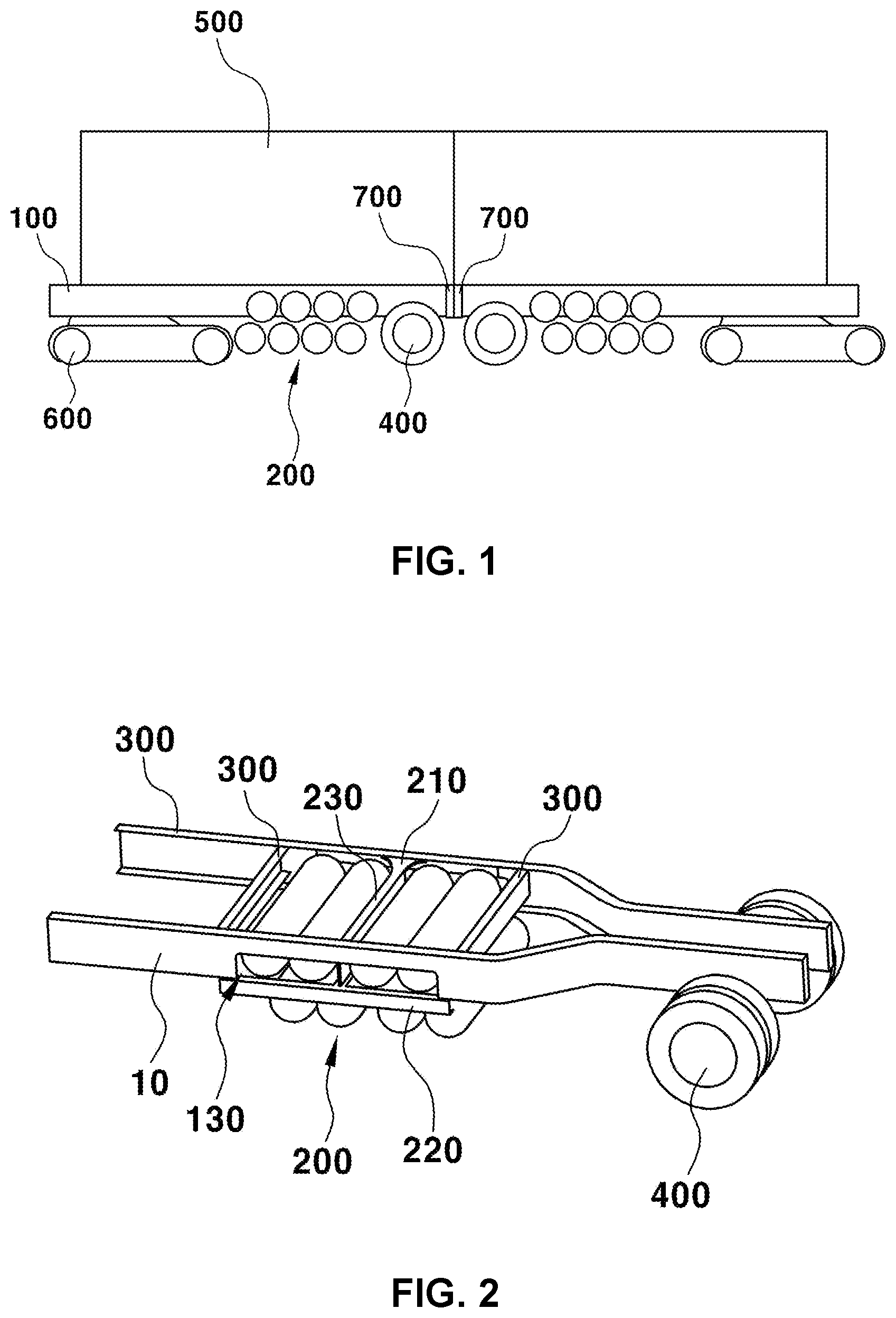 Patent US12304561 — Structure for mounting hydrogen storage tanks for vehicle — Figure 1