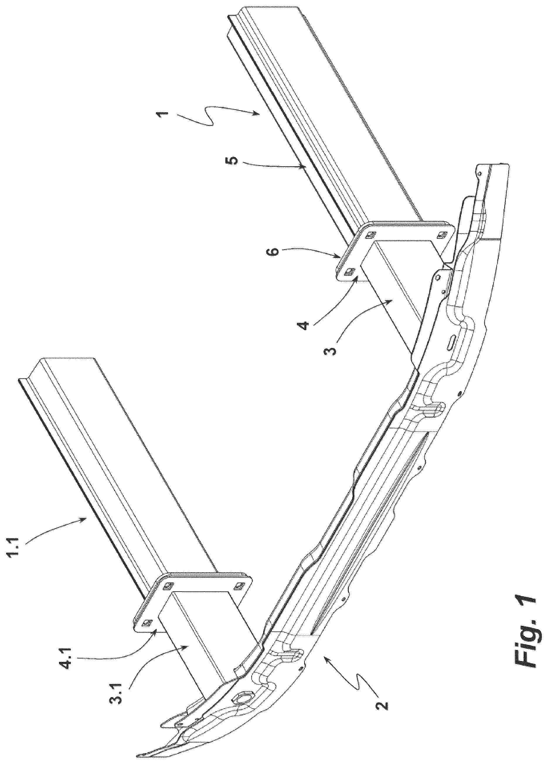 Patent US12304562 Figure 1 – Hollow chamber support assembly for a vehicle