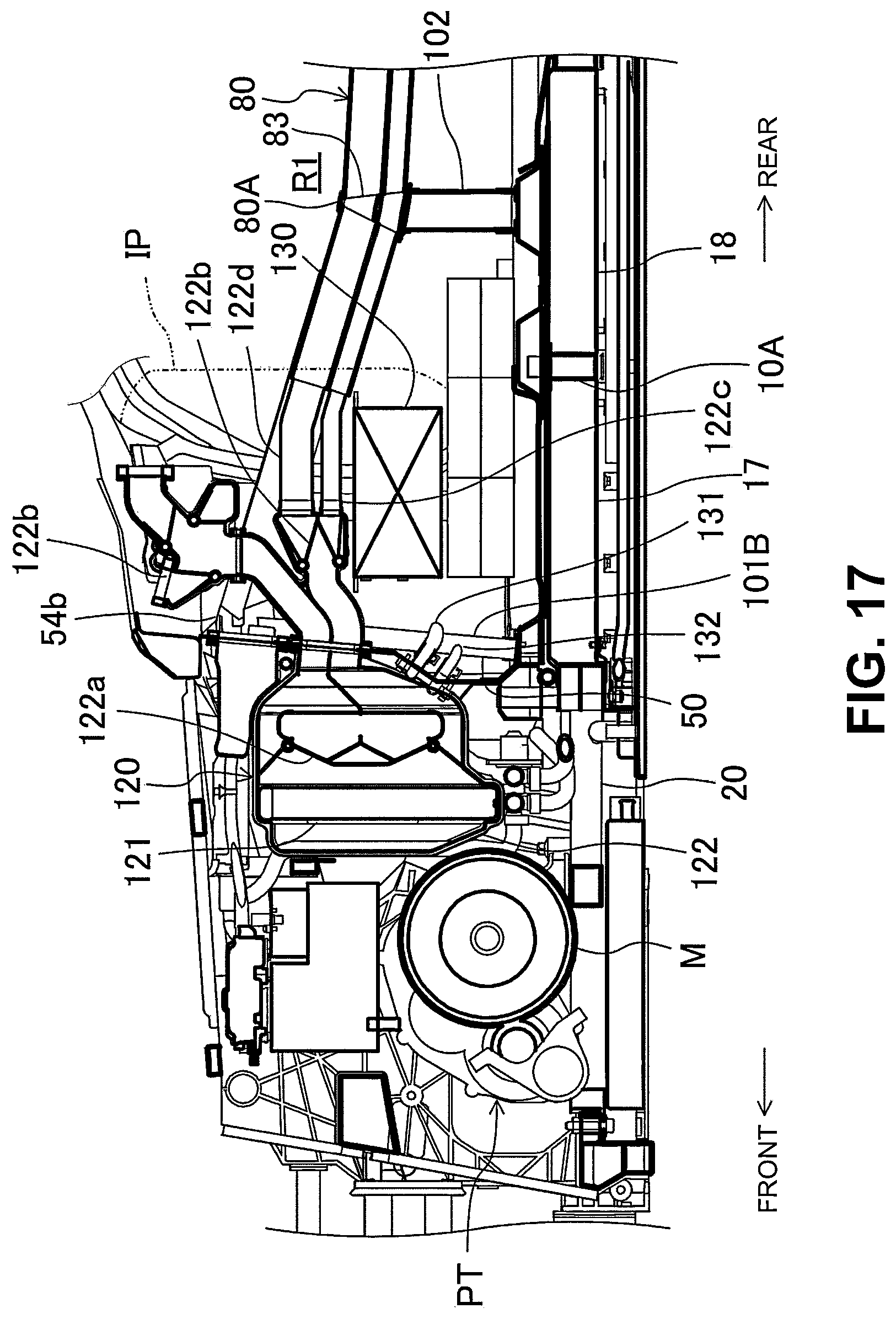 Patent US12304568 Figure 17 – Vehicle-body structure including a center frame with a downward tilt
