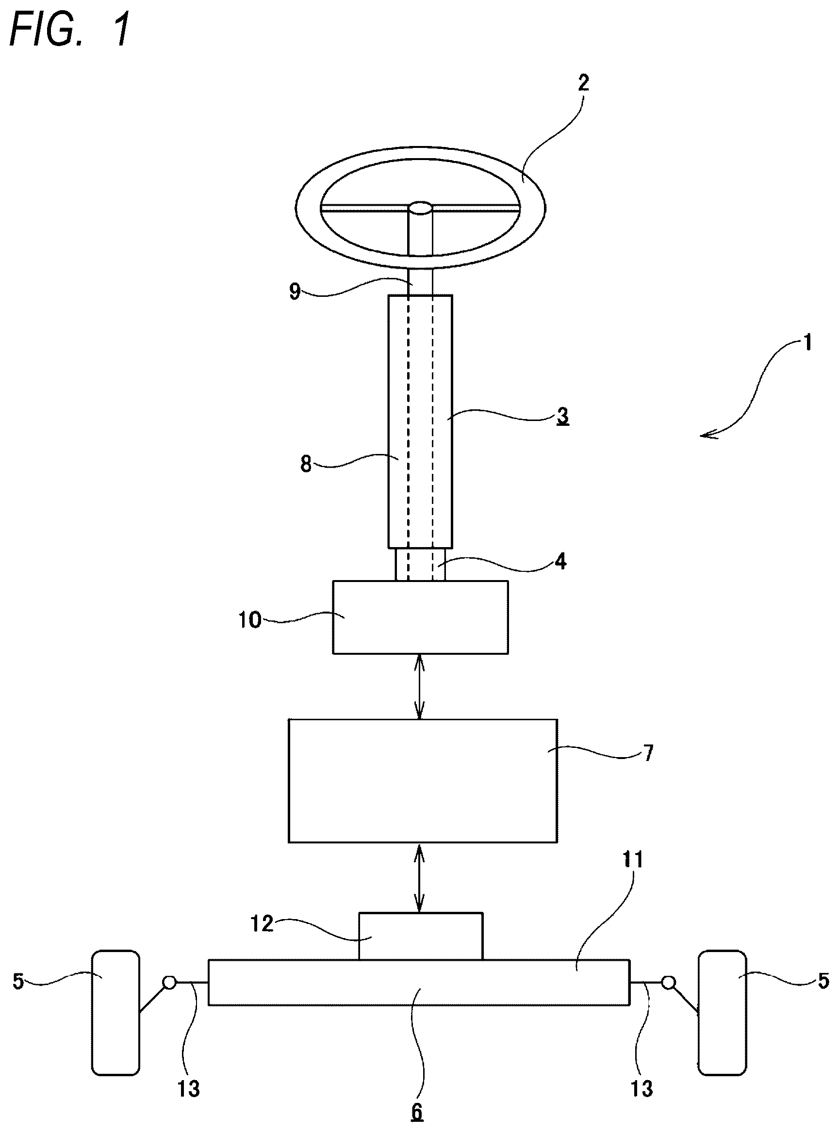 Patent US12304574 — Rotation limiting device, and steering device — Figure 1
