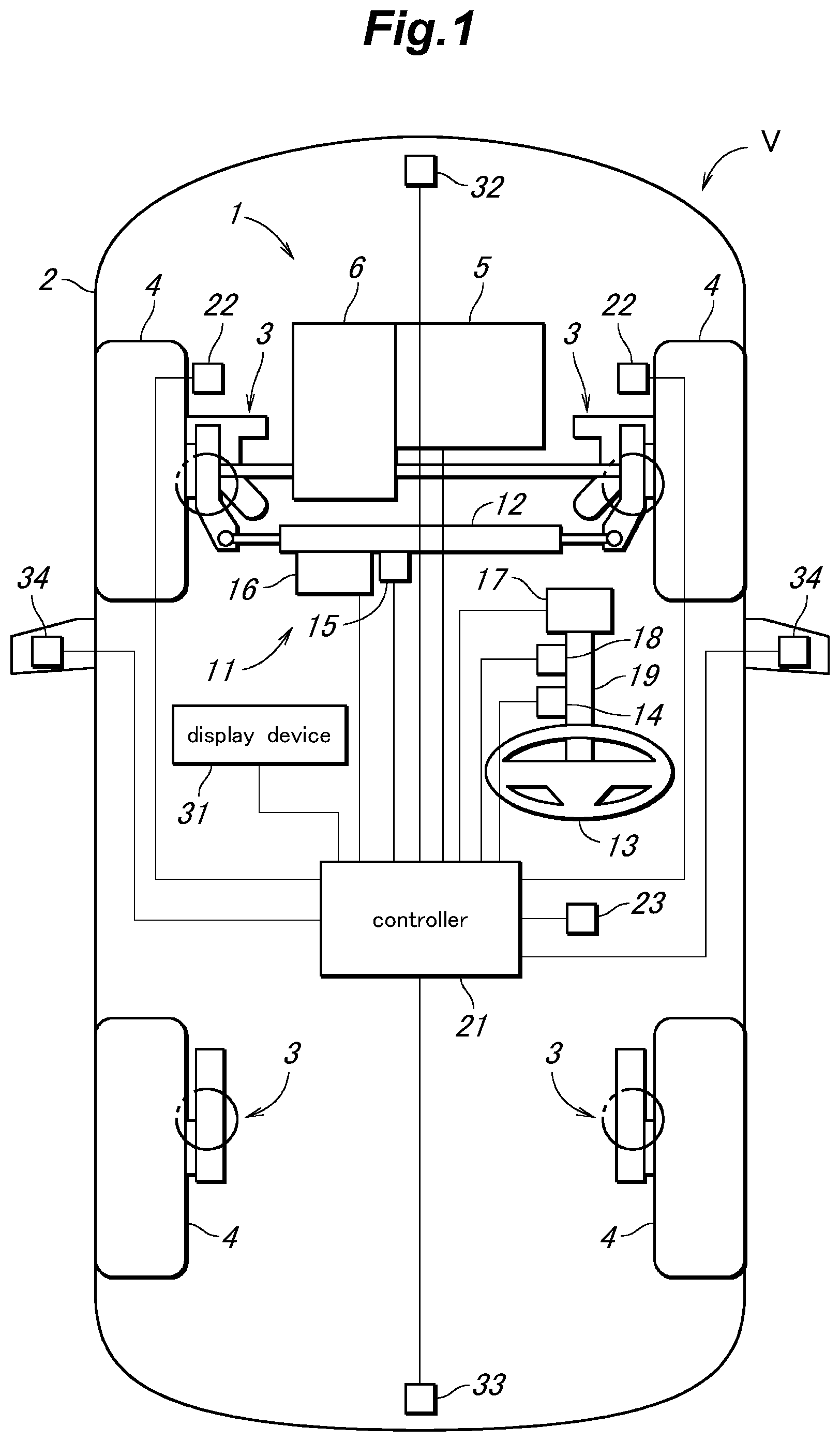 Patent US12304580 Figure 1 – Vehicle system
