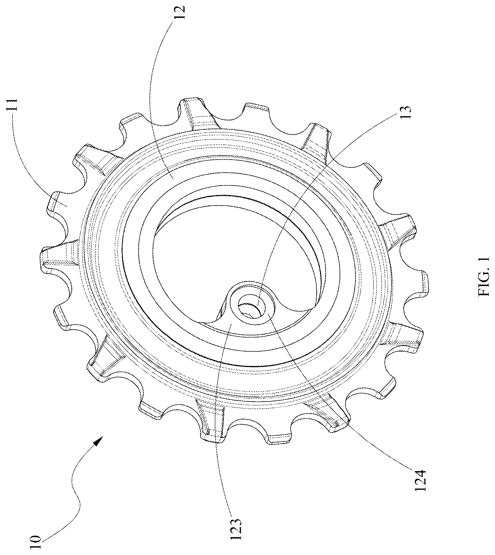Patent US12304592 — Bicycle eccentric pulley wheel — Figure 1