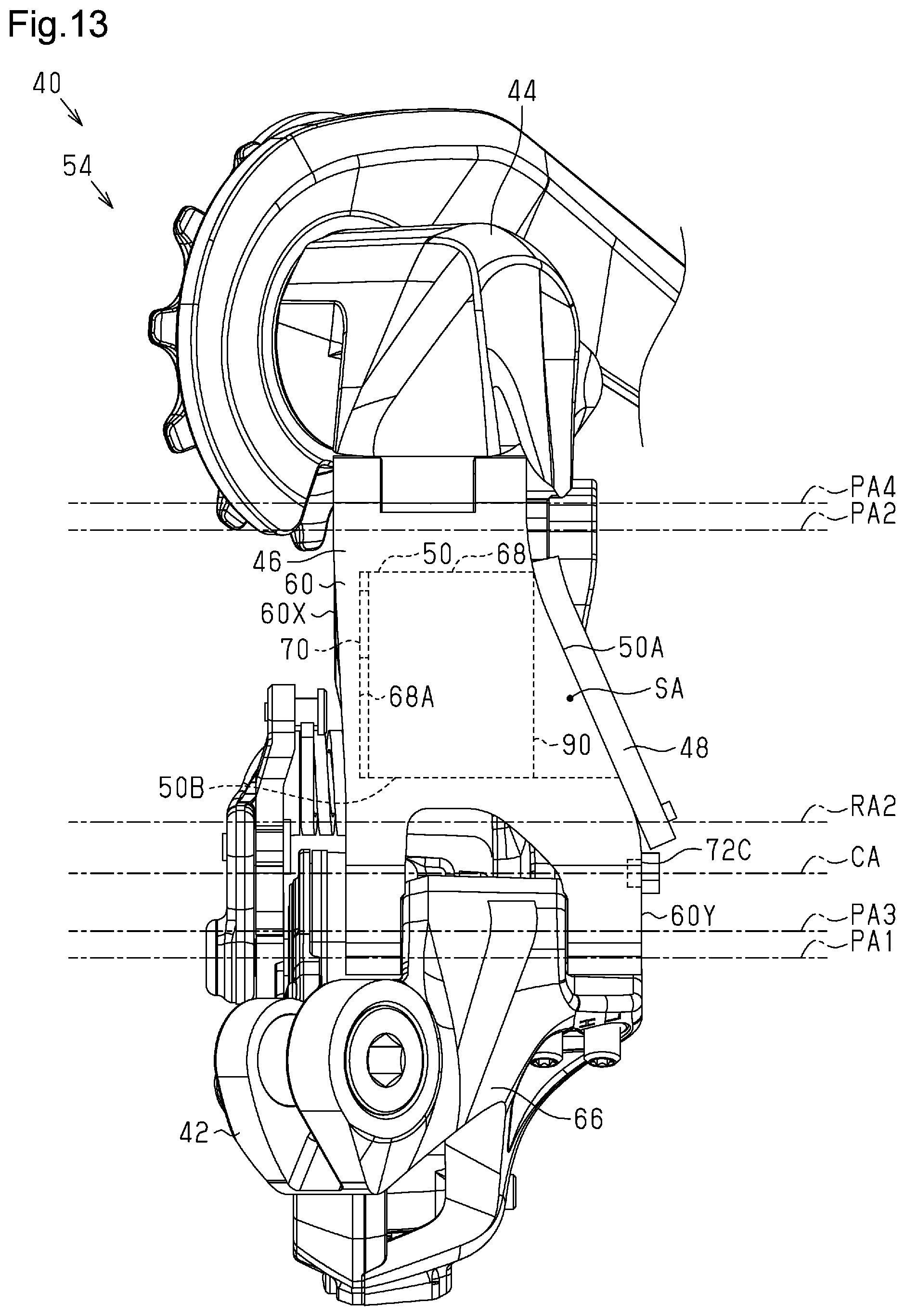 Patent US12304593 Figure 10 – Derailleur for human-powered vehicle