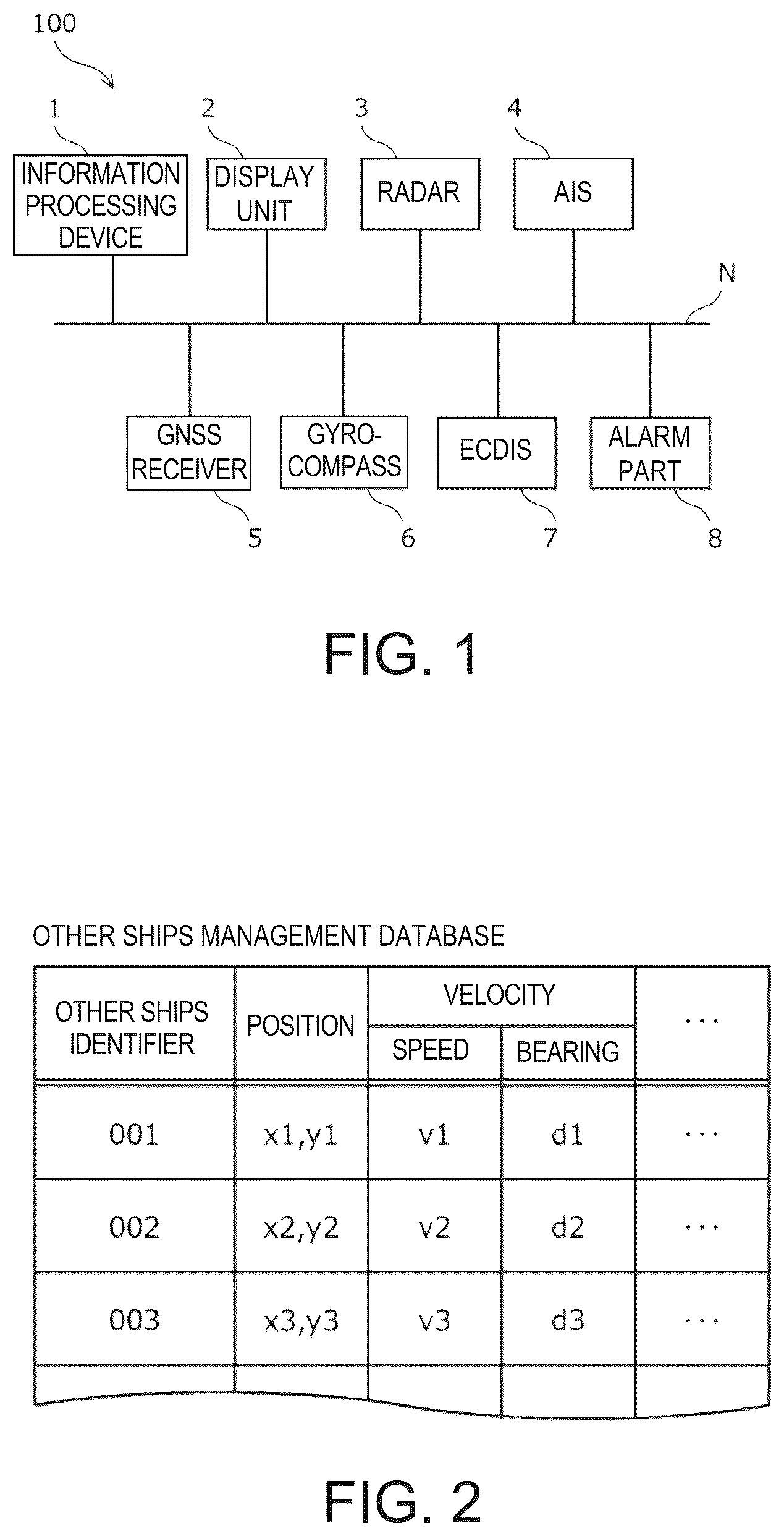 Patent US12304599 — Ship monitoring system, ship monitoring method, and information processing device — Figure 1