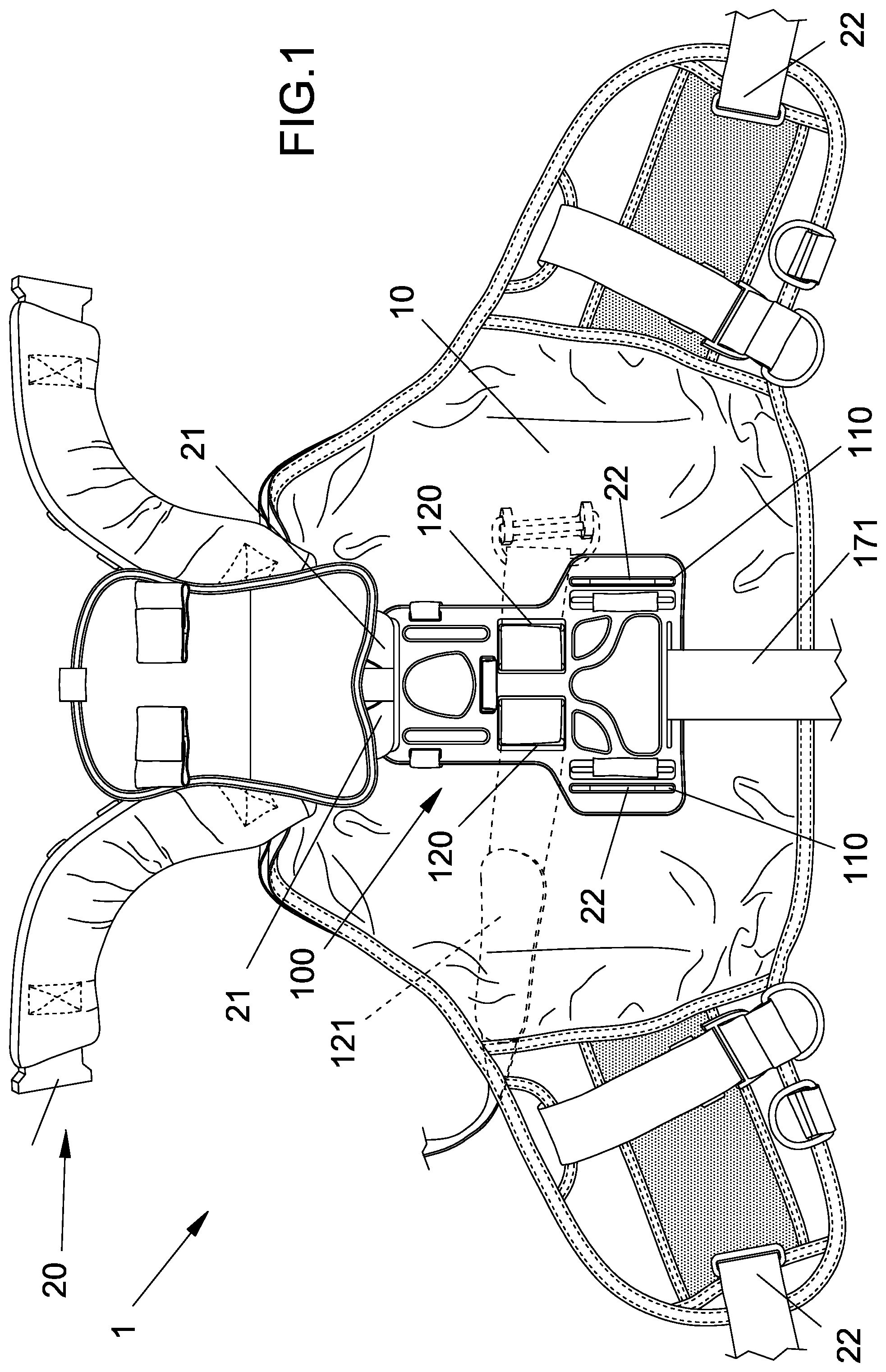 Patent US12304601 — Buoyancy control device for scuba diving — Figure 1