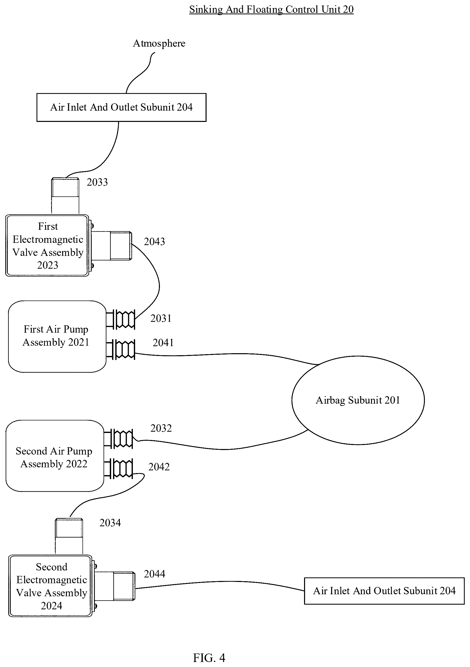 Patent US12304603 Figure 4 – Controllable sinking and floating swimming pool robot and sinking and floating control method for swimming pool robot