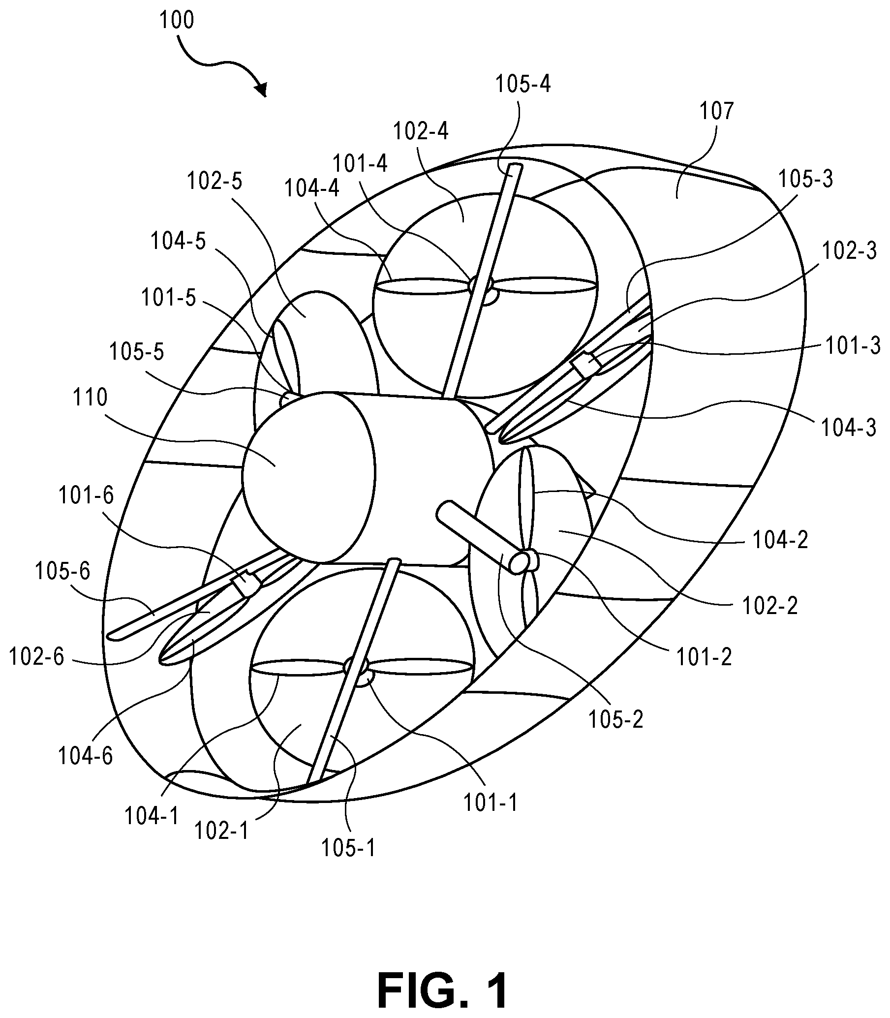 Patent US12304627 — Hexagonal ring wing aerial vehicle — Figure 1