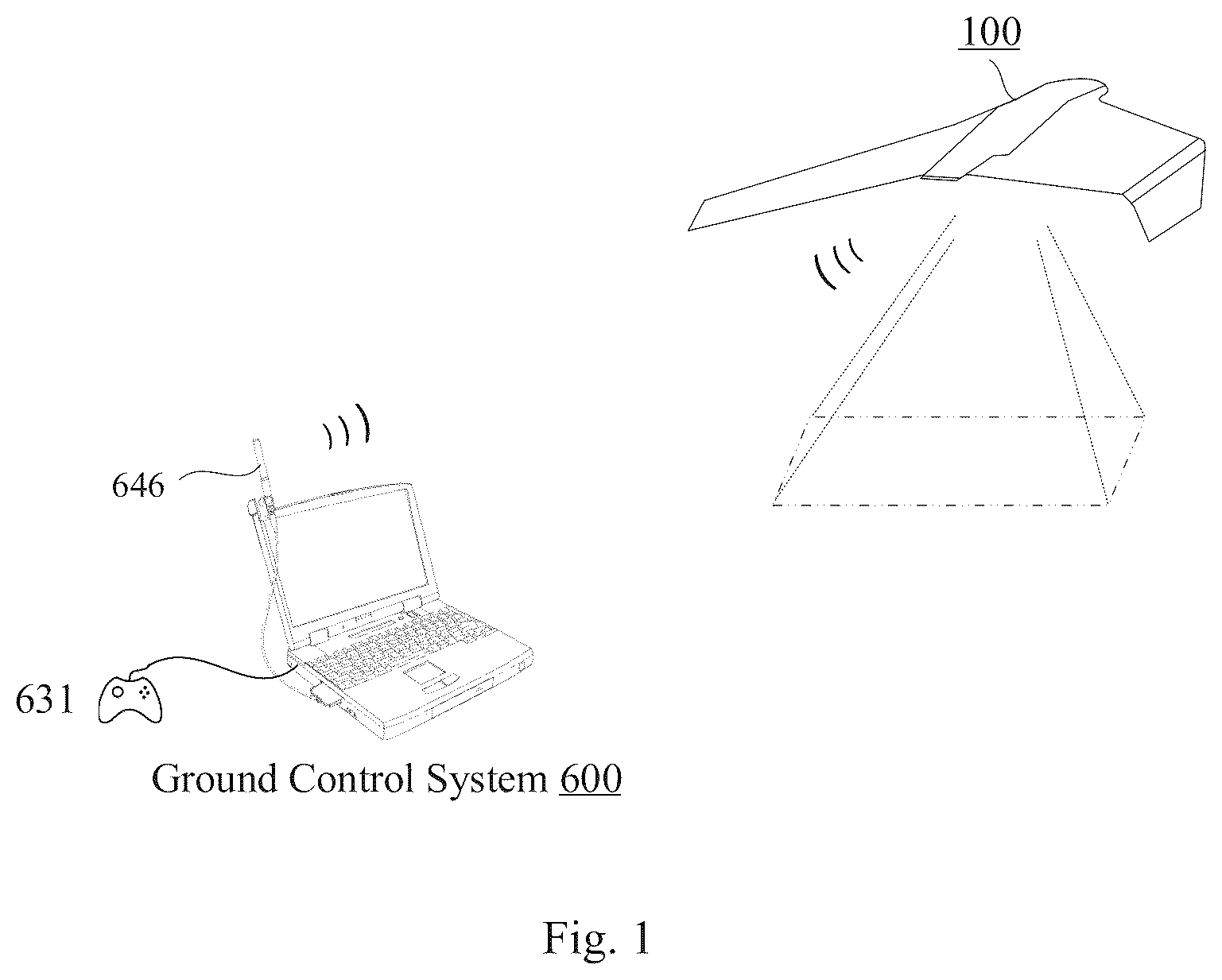 Patent US12304643 — Parachute landing methods and systems for an unmanned aerial vehicle — Figure 1