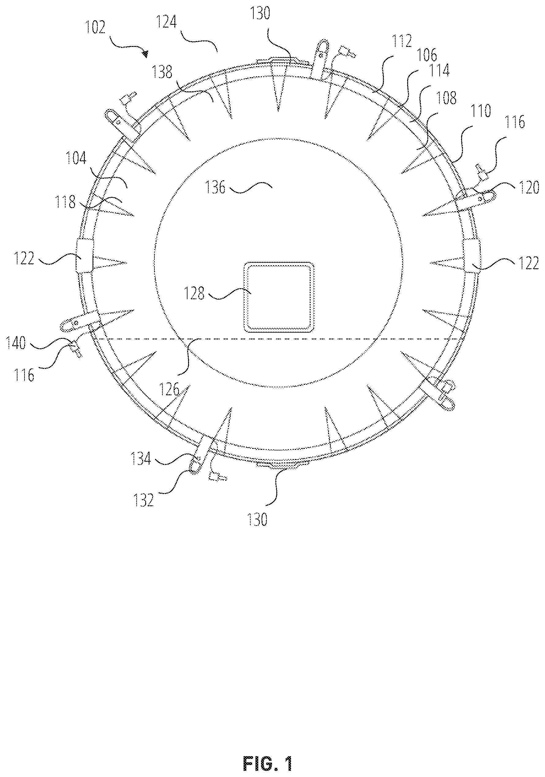Patent US12304655 — Protective cover for aircraft engines — Figure 1