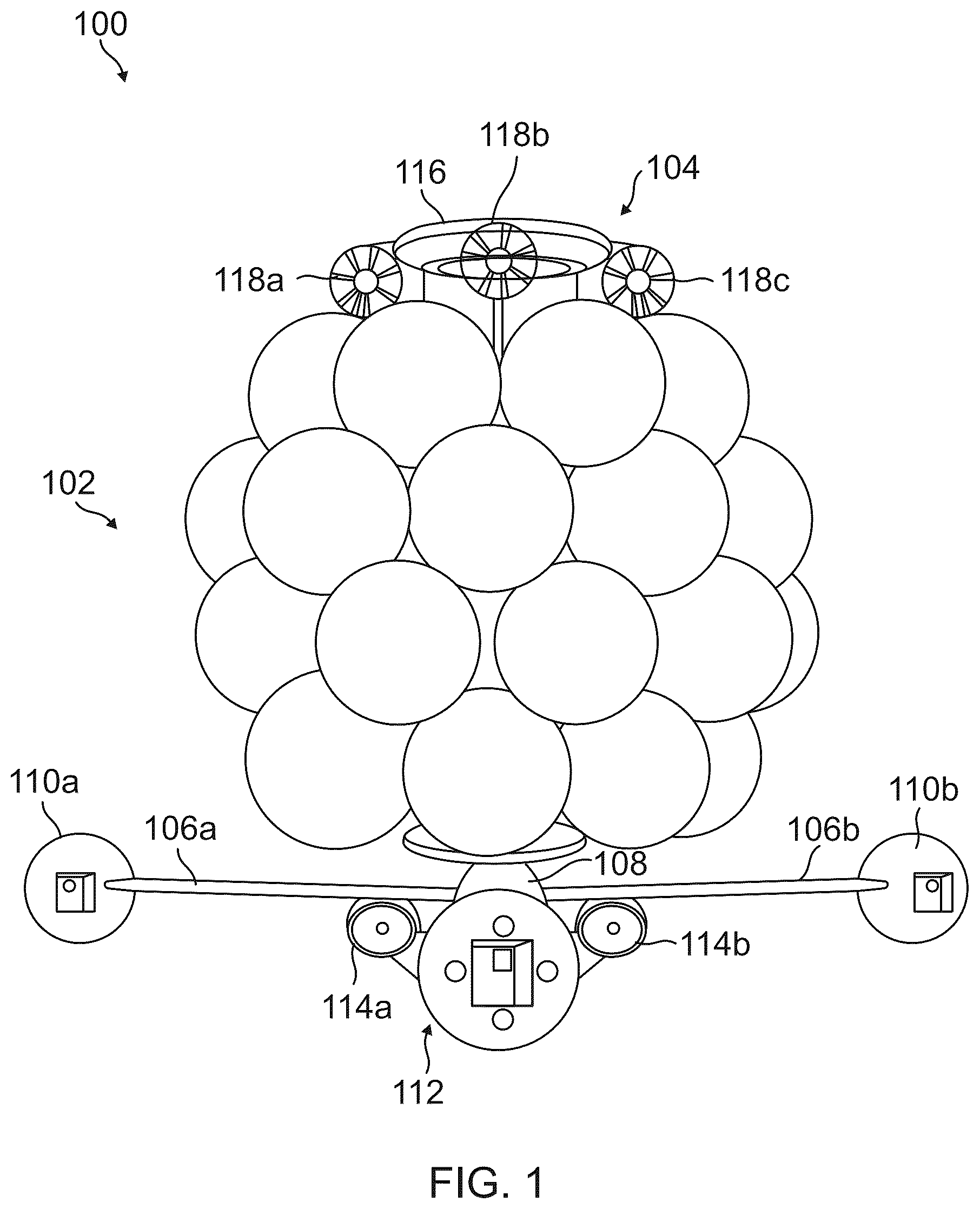 Patent US12304663 — System and method for a stratospheric aircraft — Figure 1