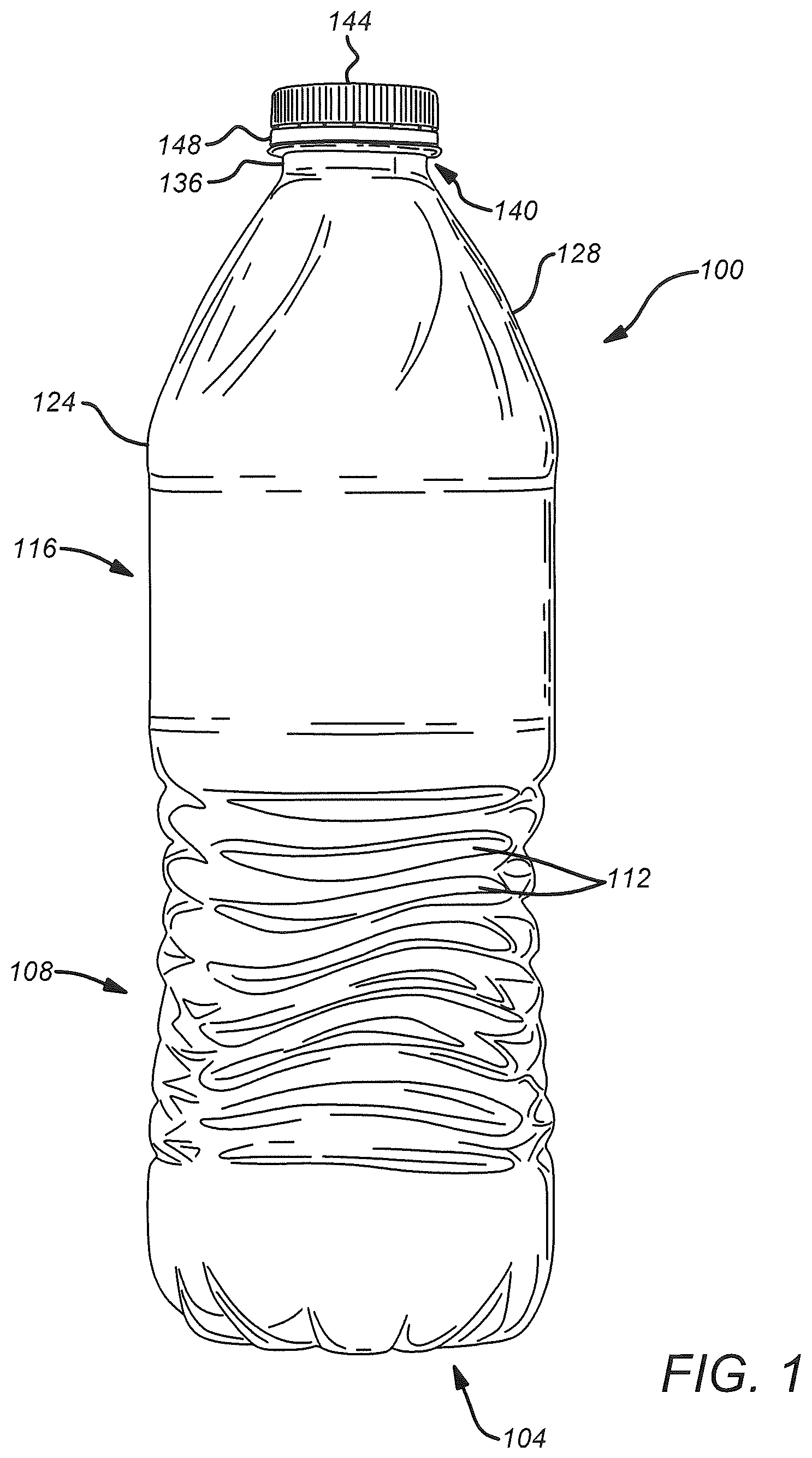 Patent US12304688 Figure 1 – Container finish portion with polished buffer zone