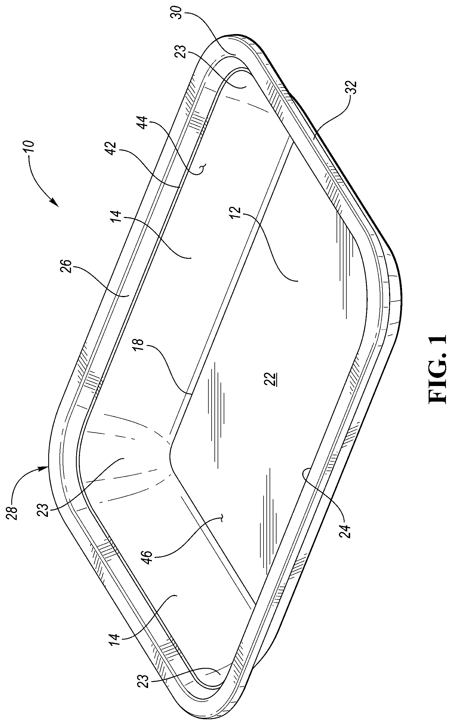 Patent US12304691 — Food tray — Figure 1