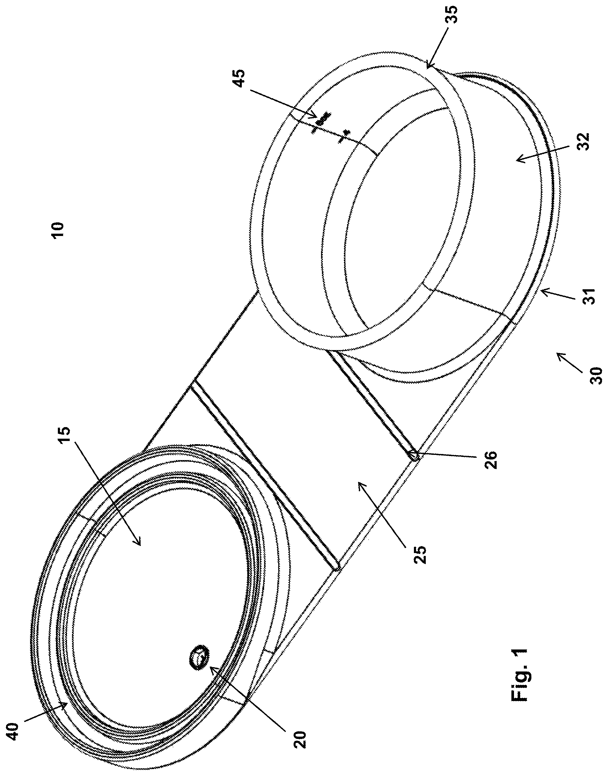 Patent US12304709 — Self-venting lid for containers — Figure 1