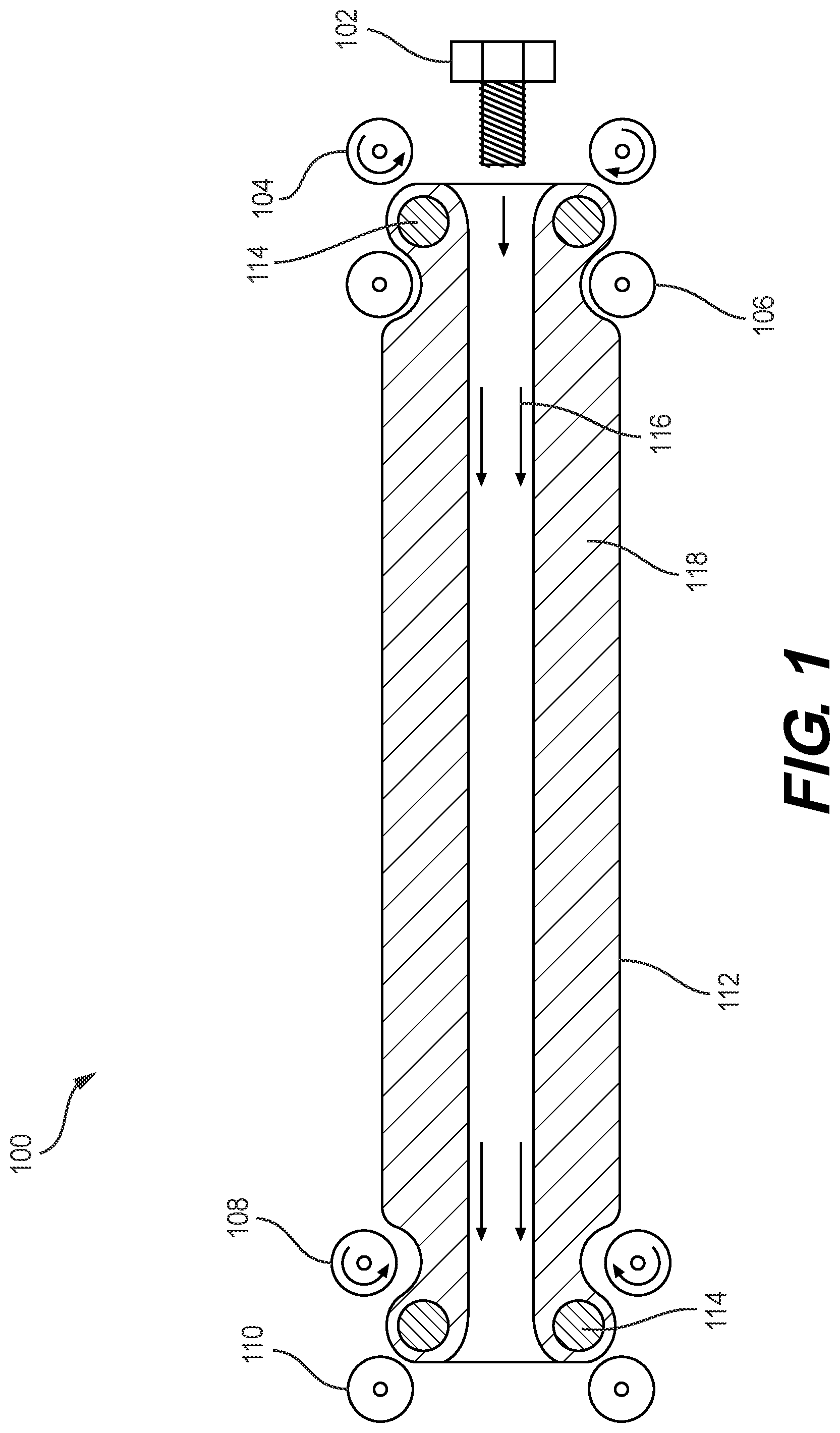 Patent US12304739 — Flexible conveyor system — Figure 1