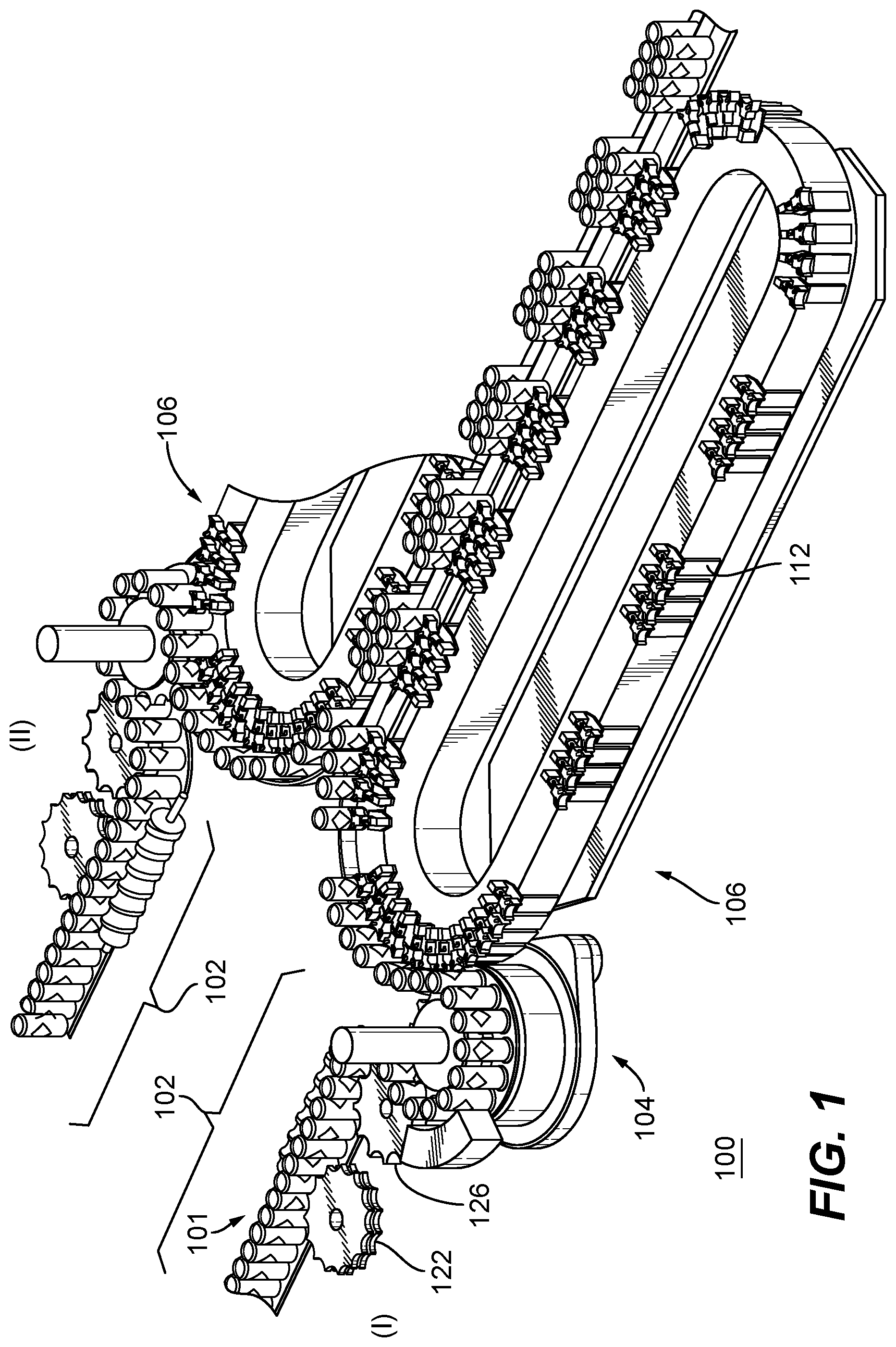 Patent US12304747 — System and method of grouping of containers — Figure 1