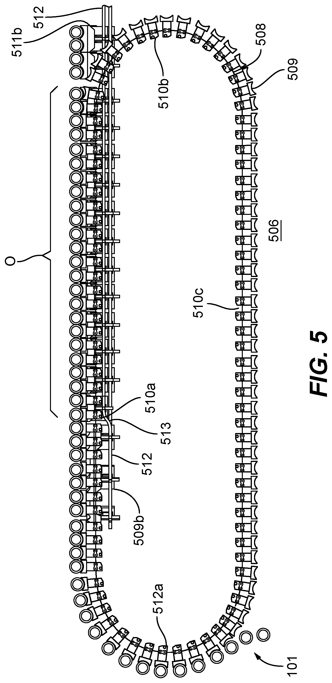 Patent US12304747 Figure 5 – System and method of grouping of containers