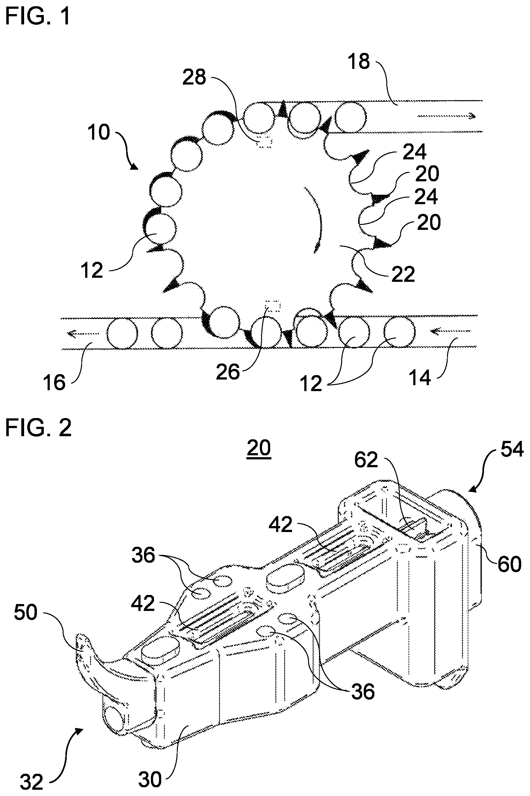 Patent US12304749 — Turn-bolt device for a transporting star wheel — Figure 1