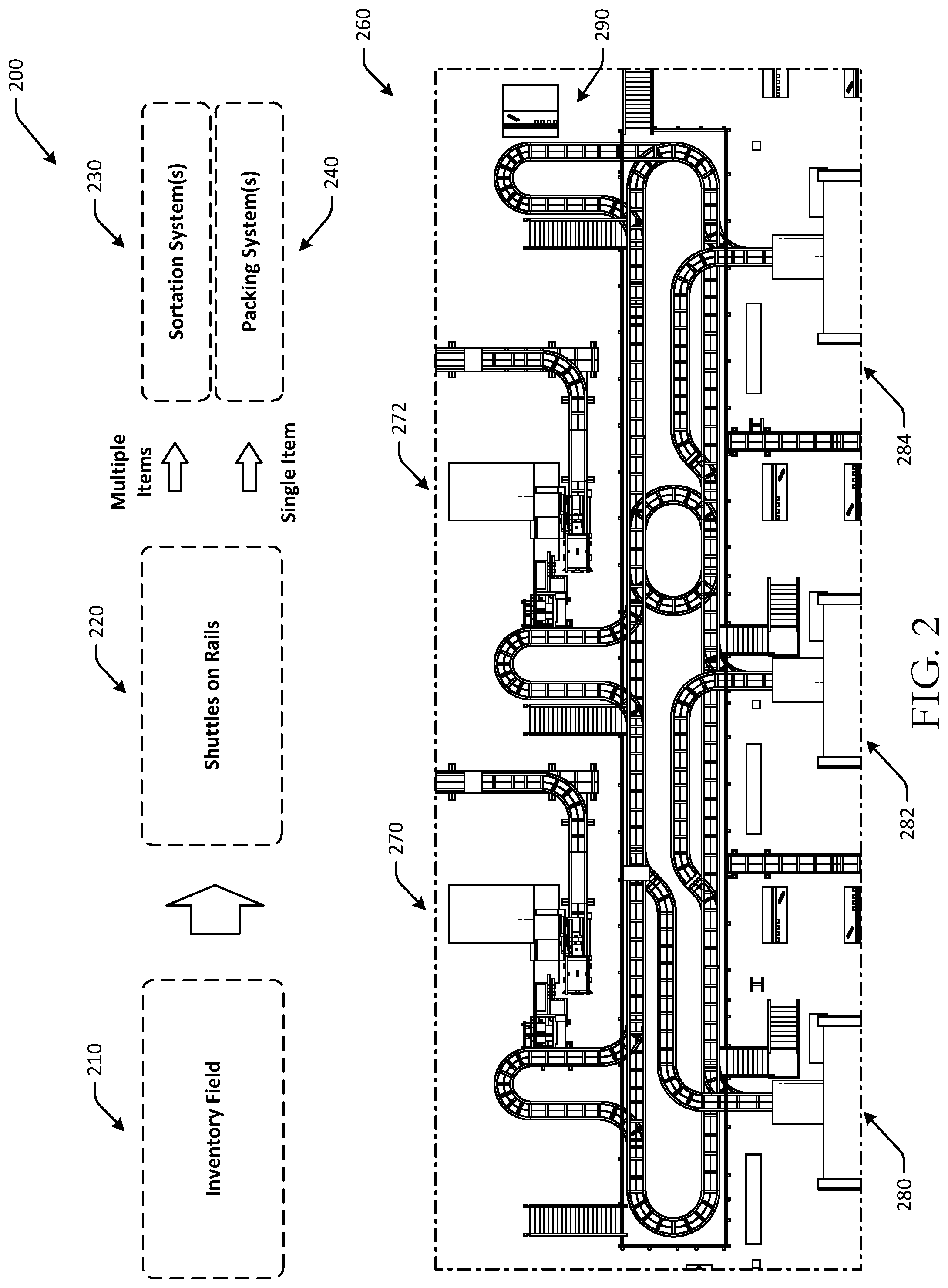 Patent US12304753 Figure 2 – Rapid braking of shuttles powered by electromagnets