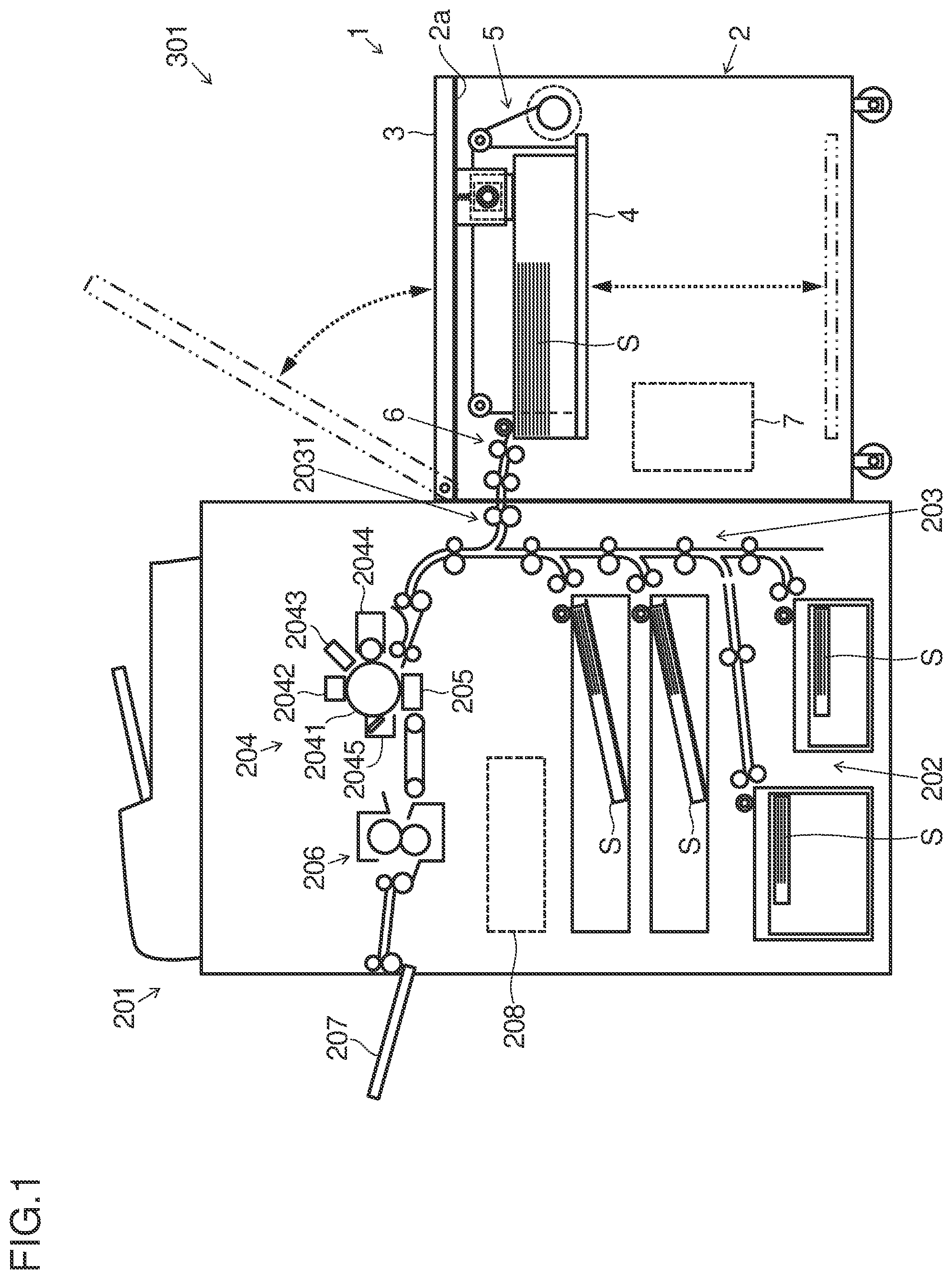 Patent US12304768 — Sheet conveyance device and image forming system — Figure 1