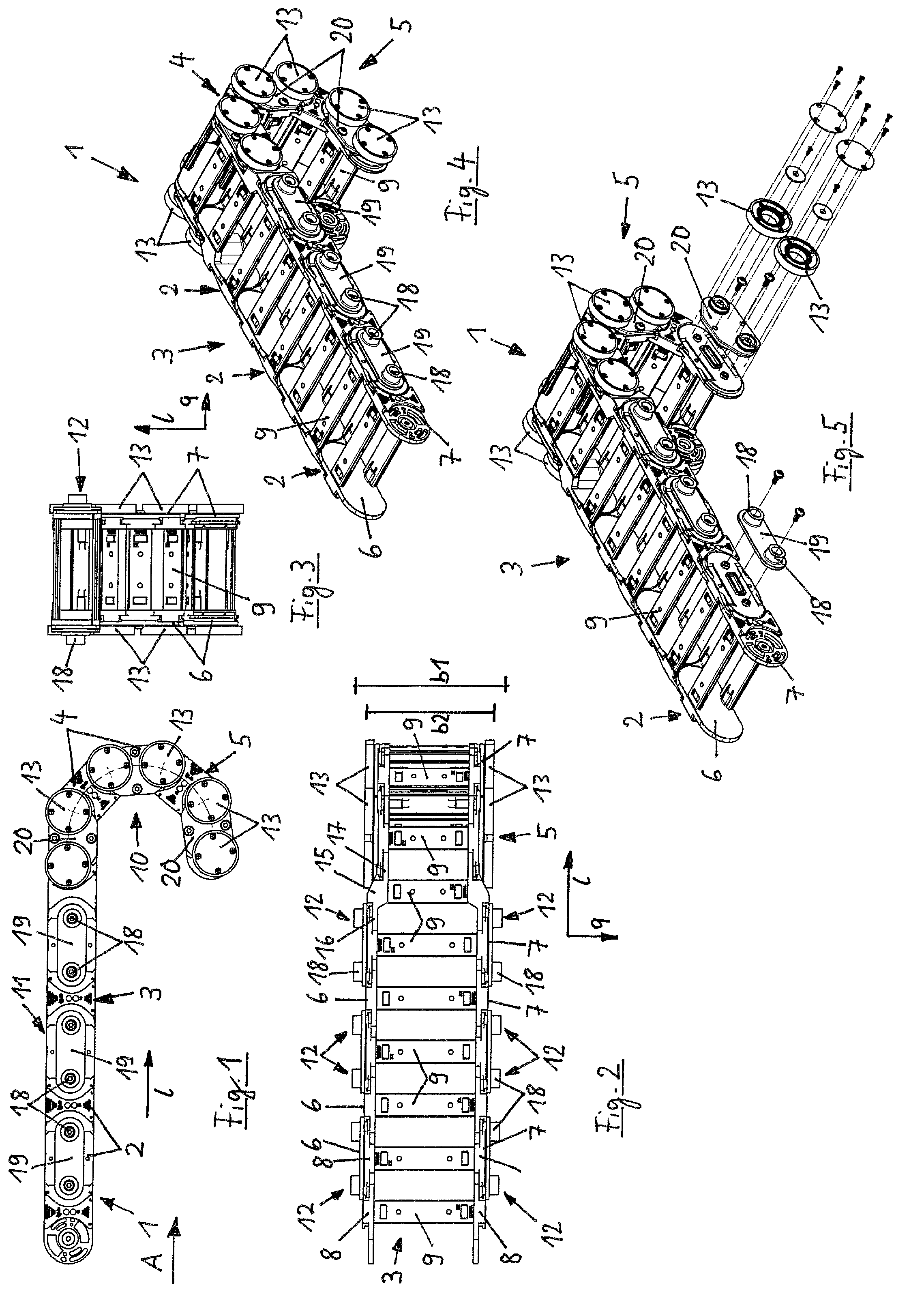 Patent US12304771 — Energy chain and storage unit for an energy chain — Figure 1