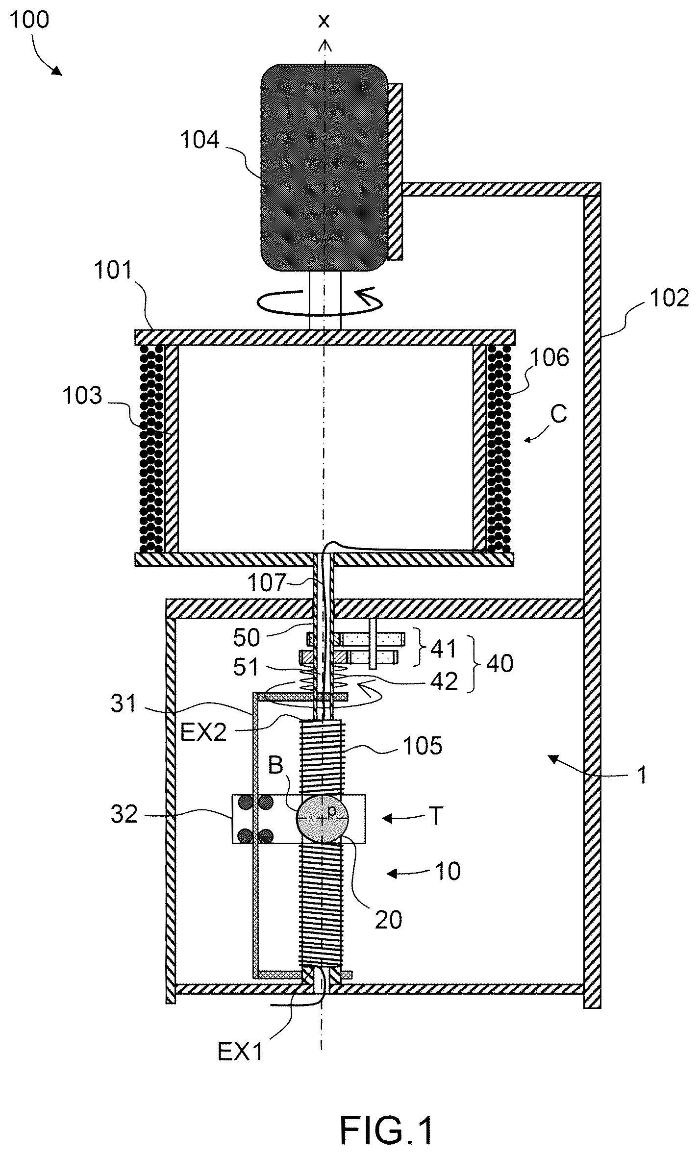 Patent US12304772 Figure 1 – Transfer device for maintaining an electrical or optical connection