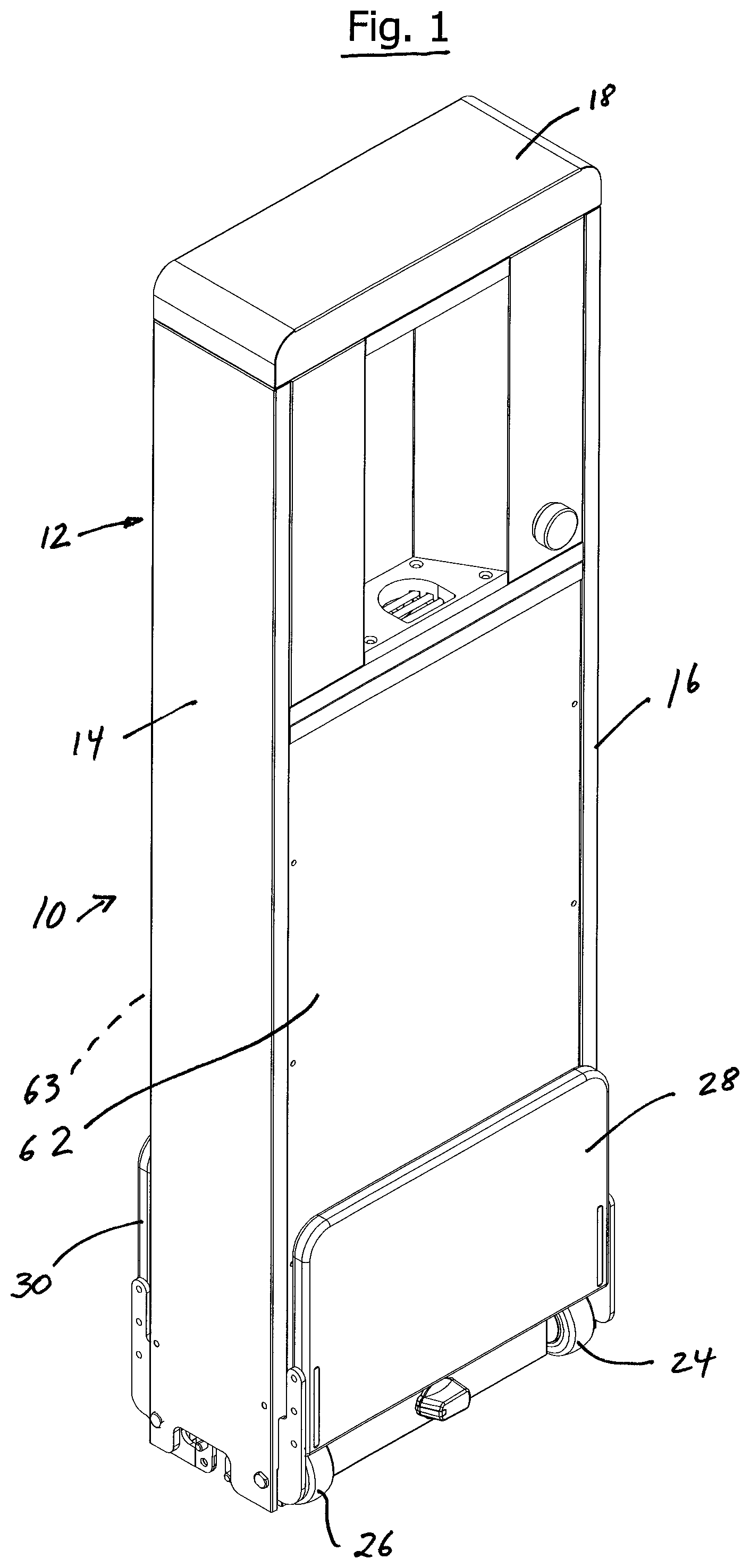 Patent US12304796 — Portable water dispensing station — Figure 1