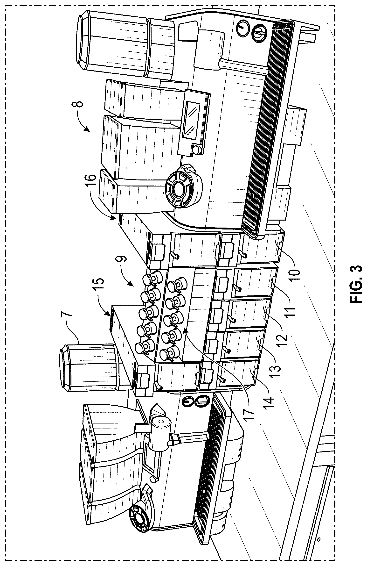 Patent US12304798 Figure 2 – Automated dispensing system for customized beverages
