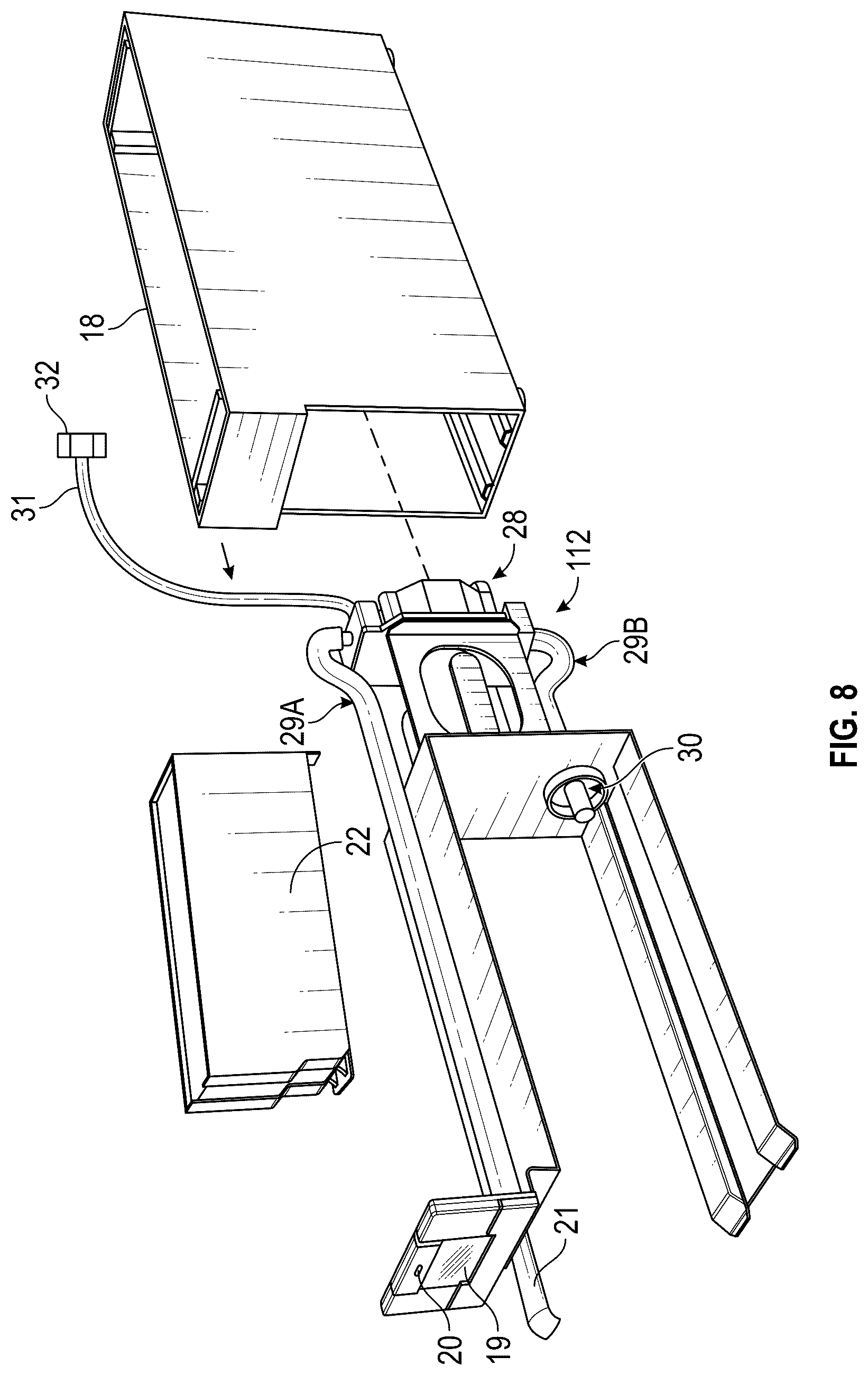 Patent US12304798 Figure 8 – Automated dispensing system for customized beverages