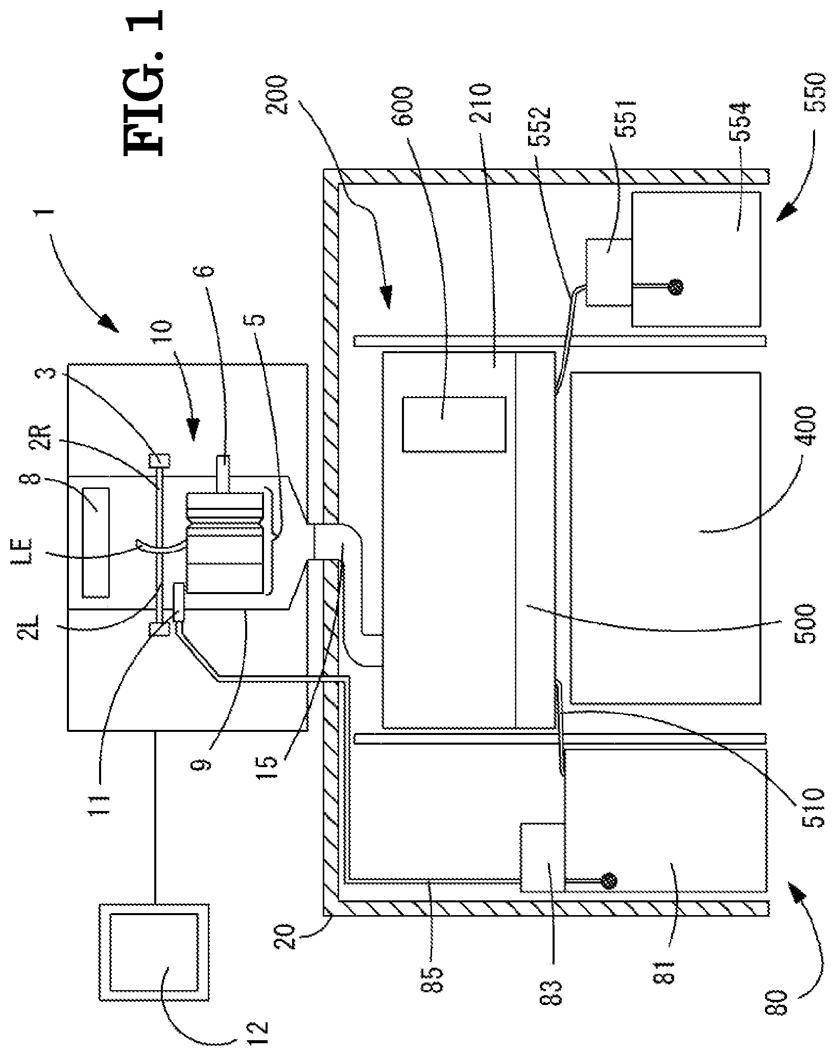Patent US12304836 — Grinding water treatment device for eyeglasses lens processing — Figure 1