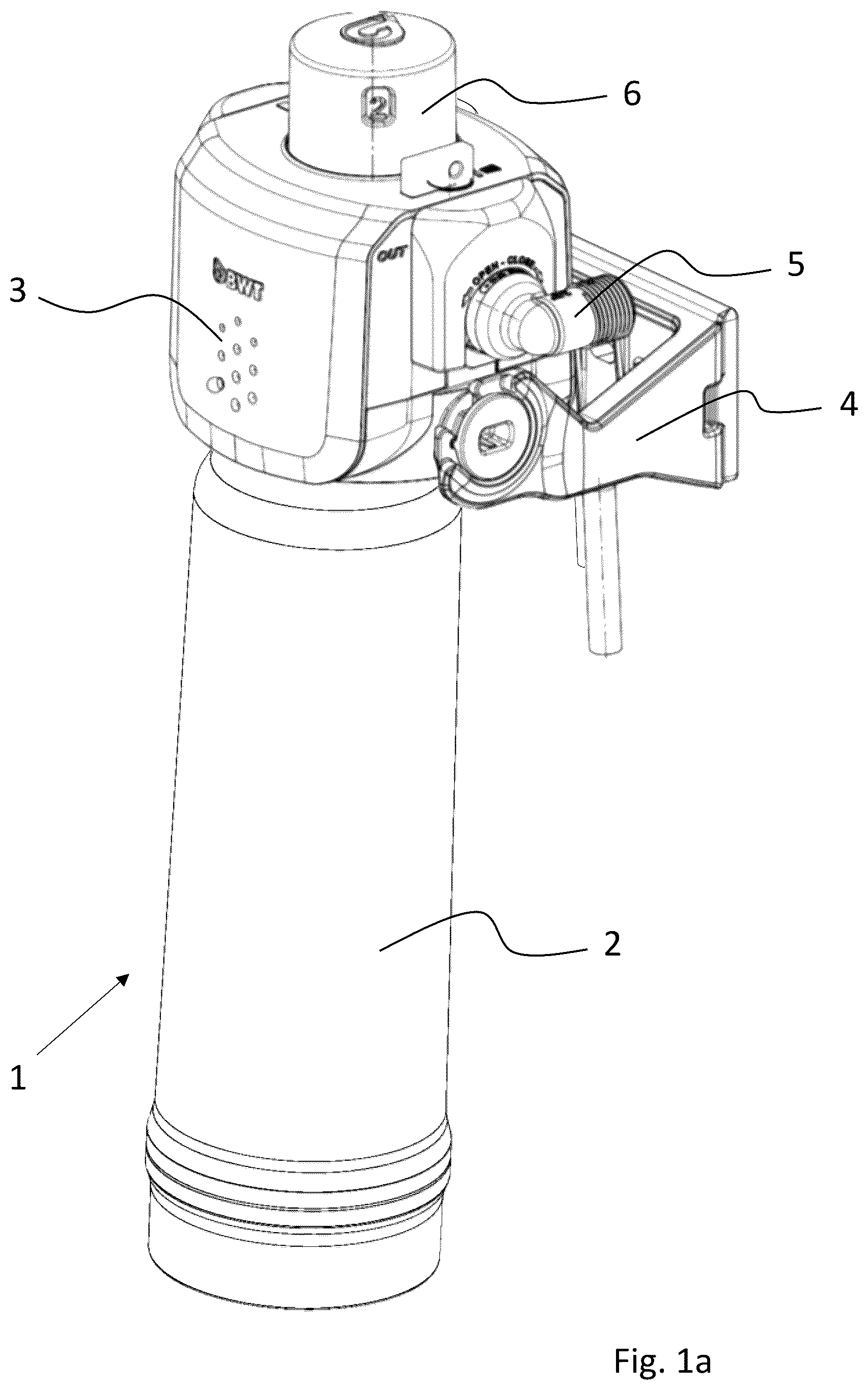 Patent US12304840 — Cartridge, in particular sanitizing cartridge, and system for sanitizing a drinking-water device, and method for sanitizing said device — Figure 1